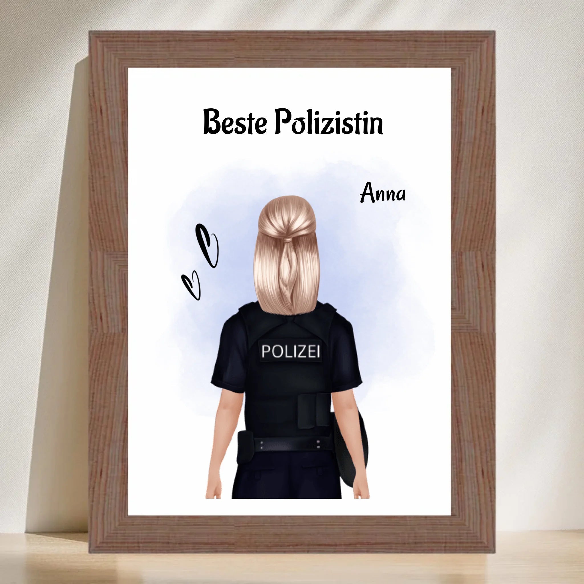 Polizistin Poster Geschenk zum Geburtstag & Beförderung - Cantty
