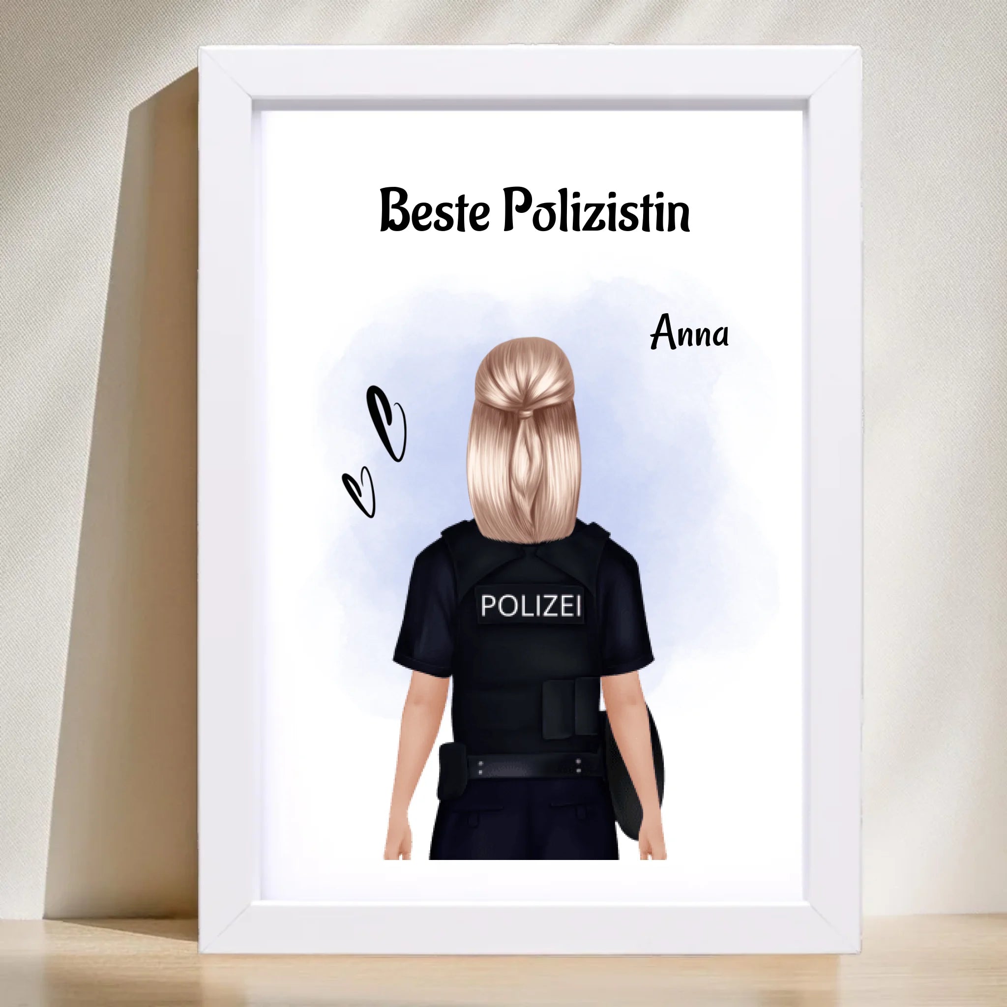 Polizistin Poster Geschenk zum Geburtstag & Beförderung - Cantty
