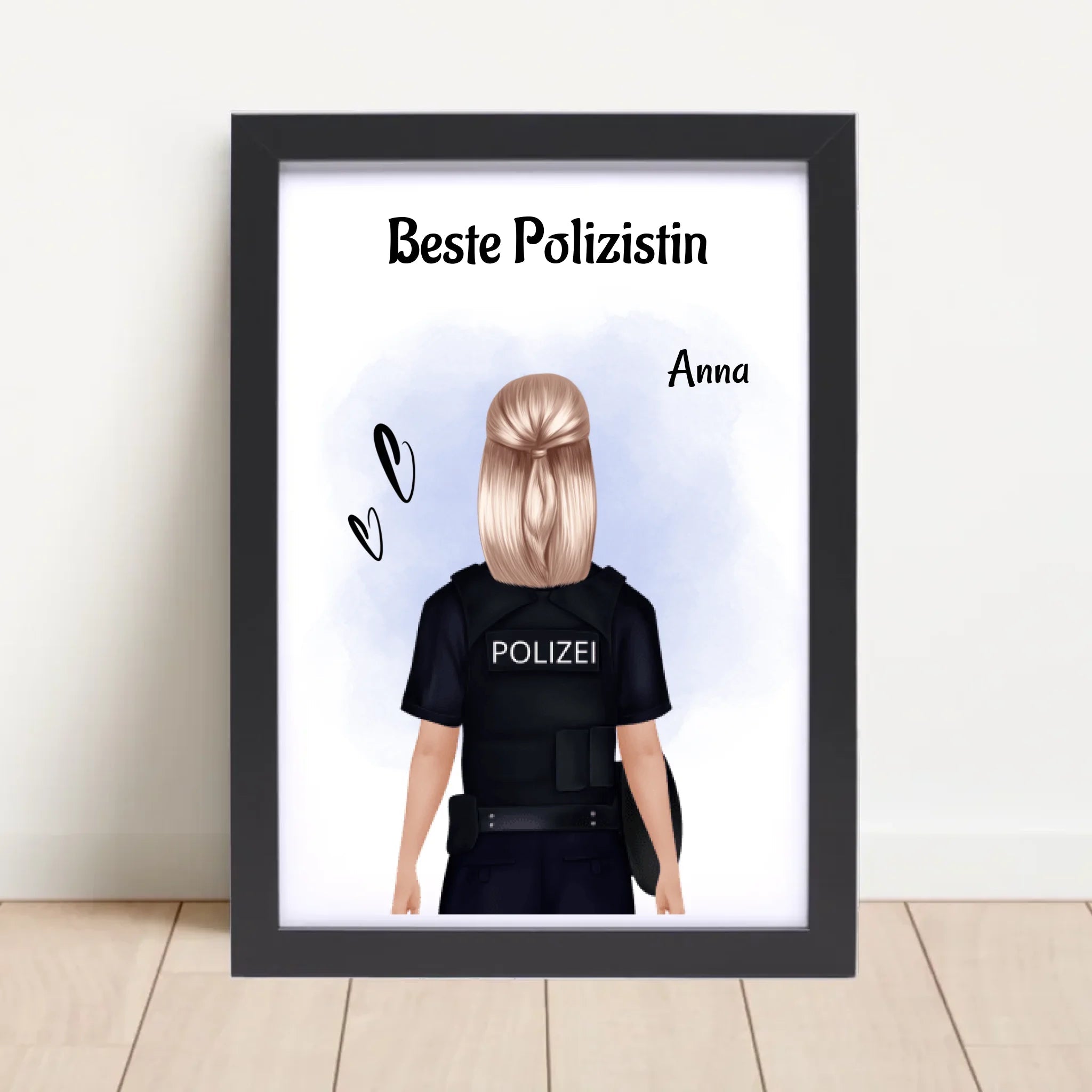 Polizistin Poster Geschenk zum Geburtstag & Beförderung - Cantty