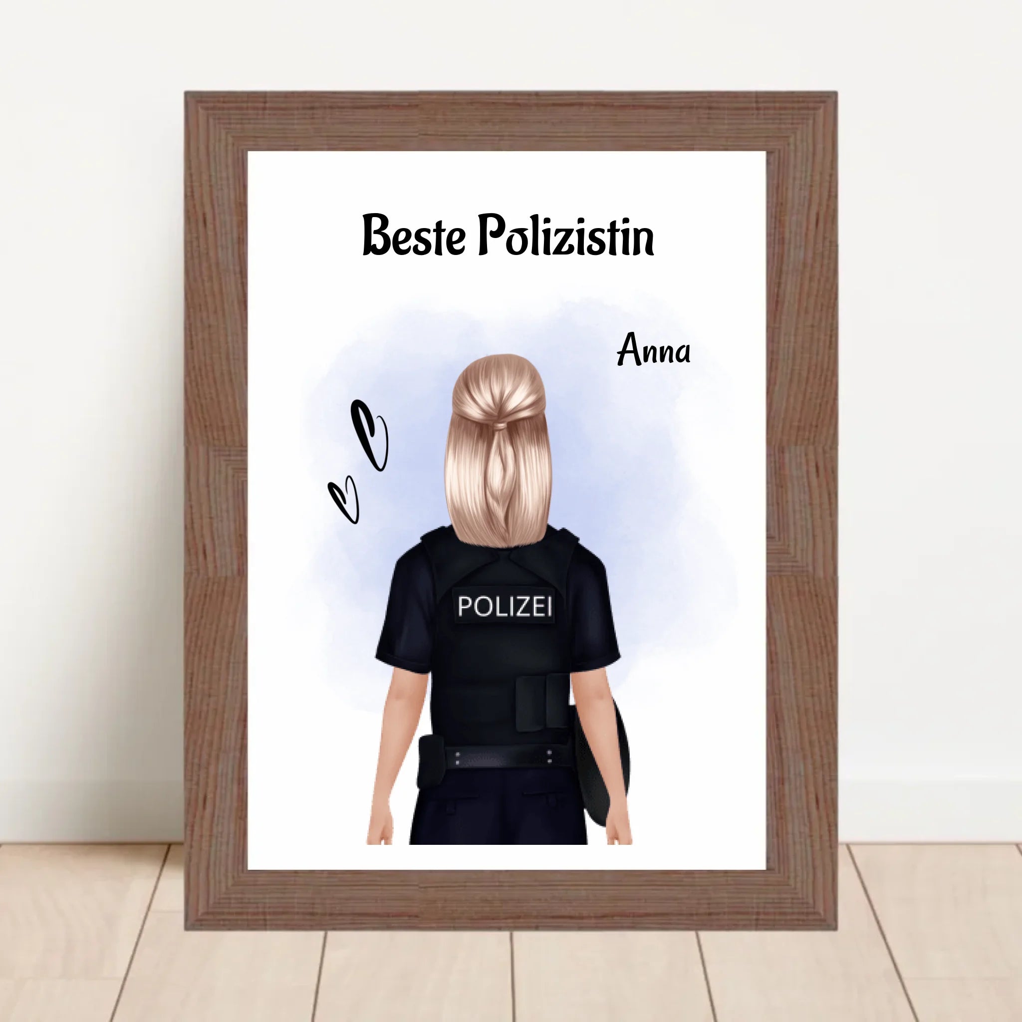 Polizistin Poster Geschenk zum Geburtstag & Beförderung - Cantty