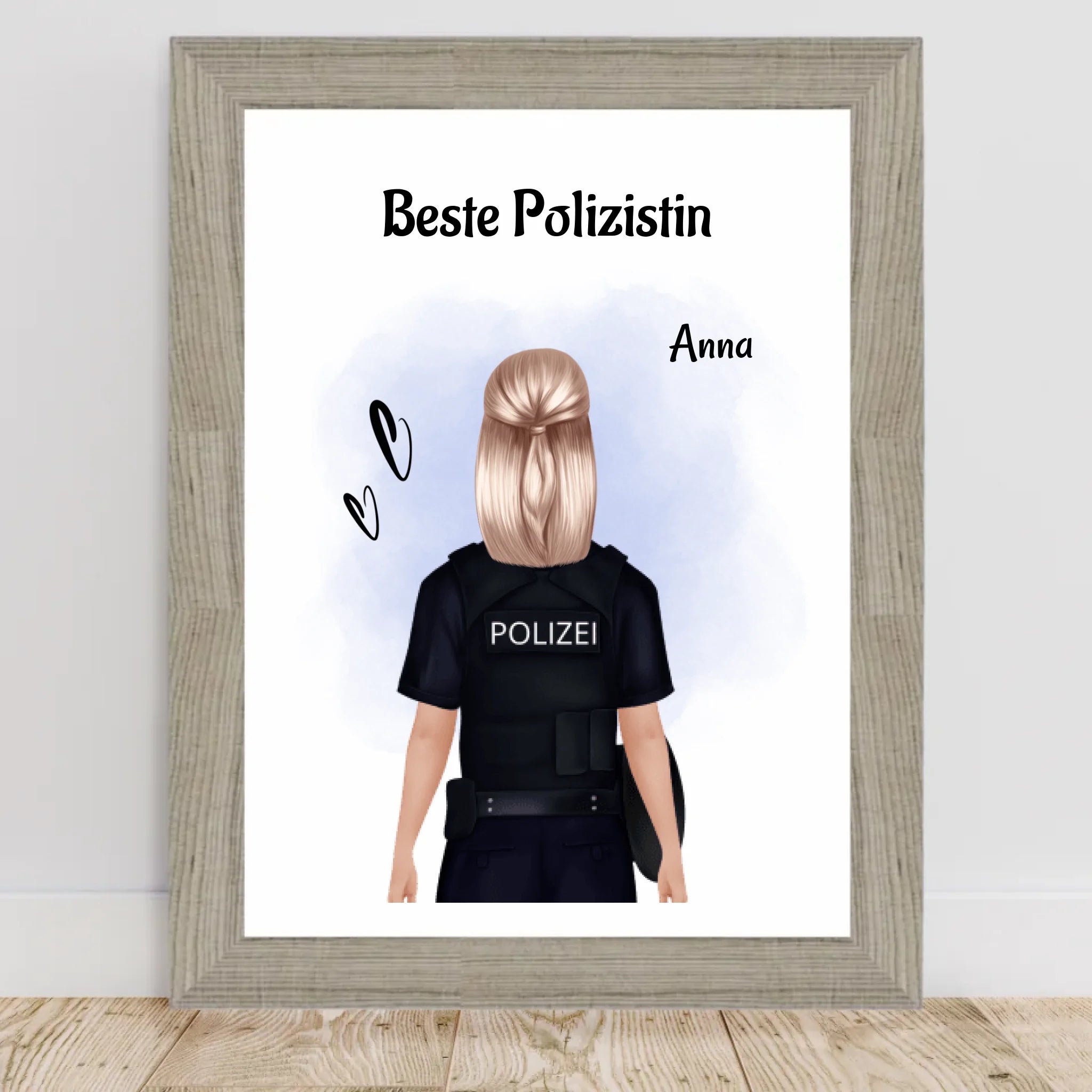 Polizistin Poster Geschenk zum Geburtstag & Beförderung - Cantty