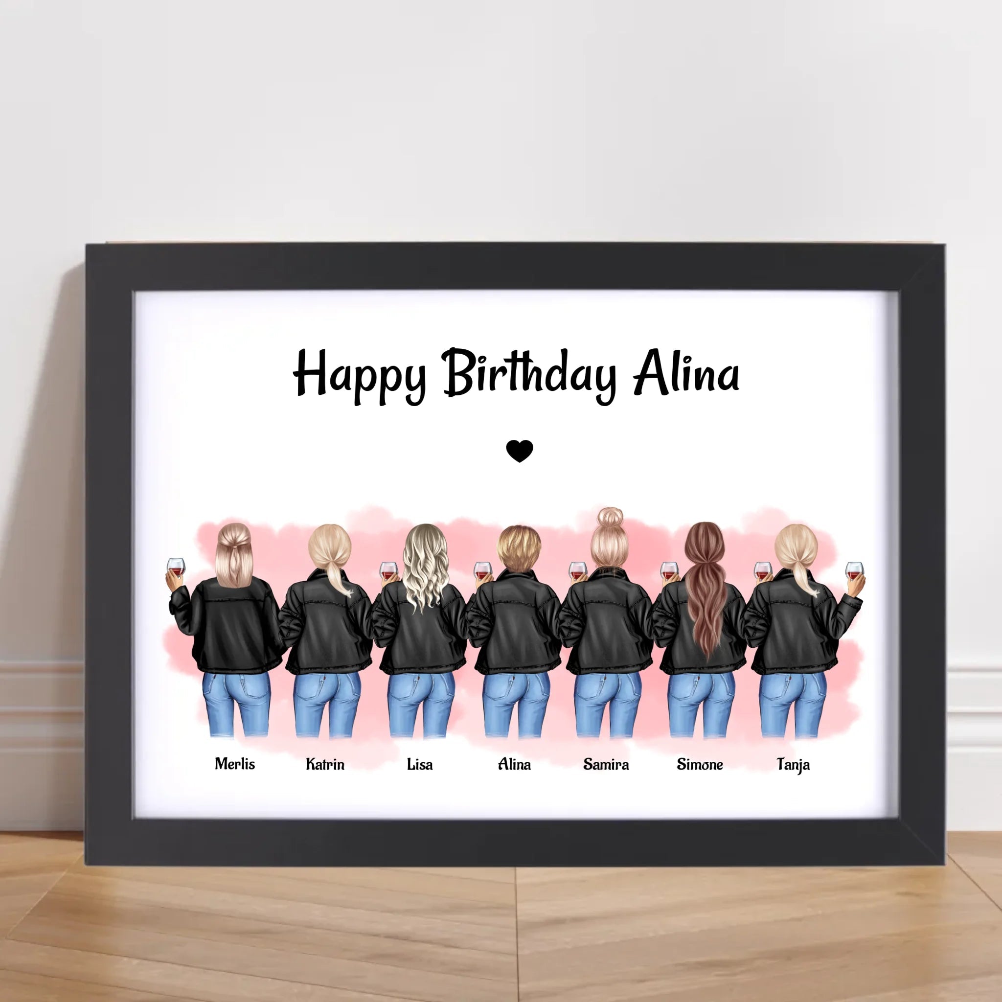 Poster 7 Freundinnen Geburtstag Geschenk personalisieren - Cantty