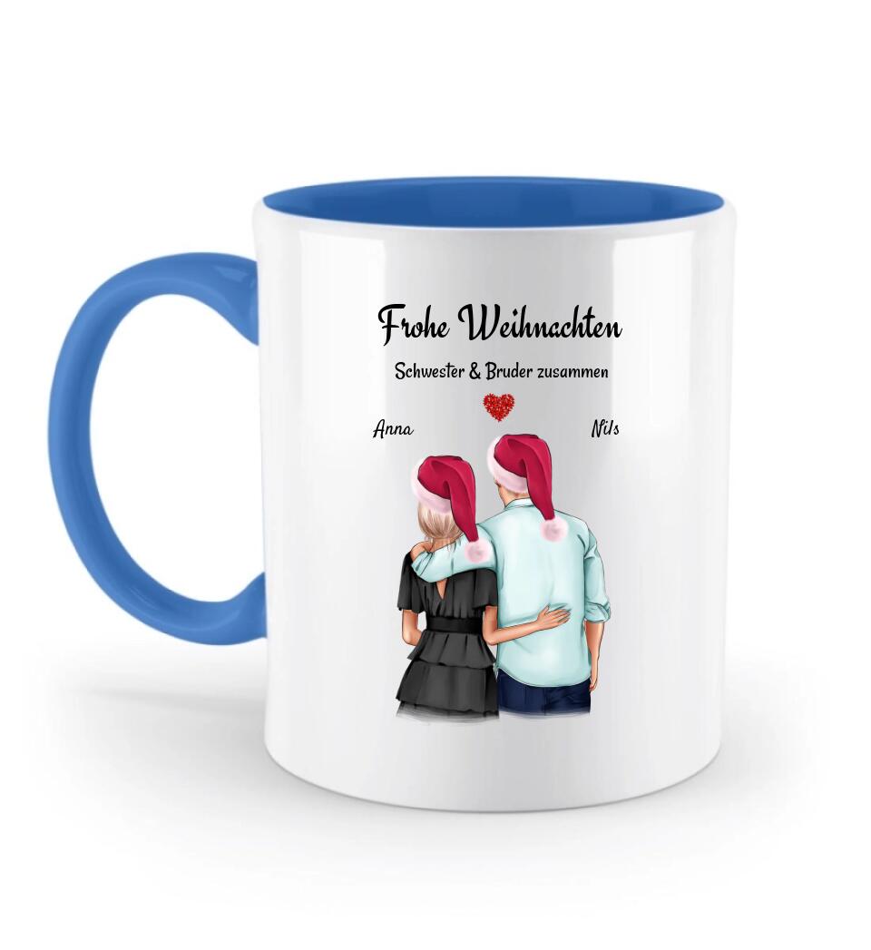Schwester Kaffeetasse personalisiert Weihnachtsgeschenk Bruder - Cantty