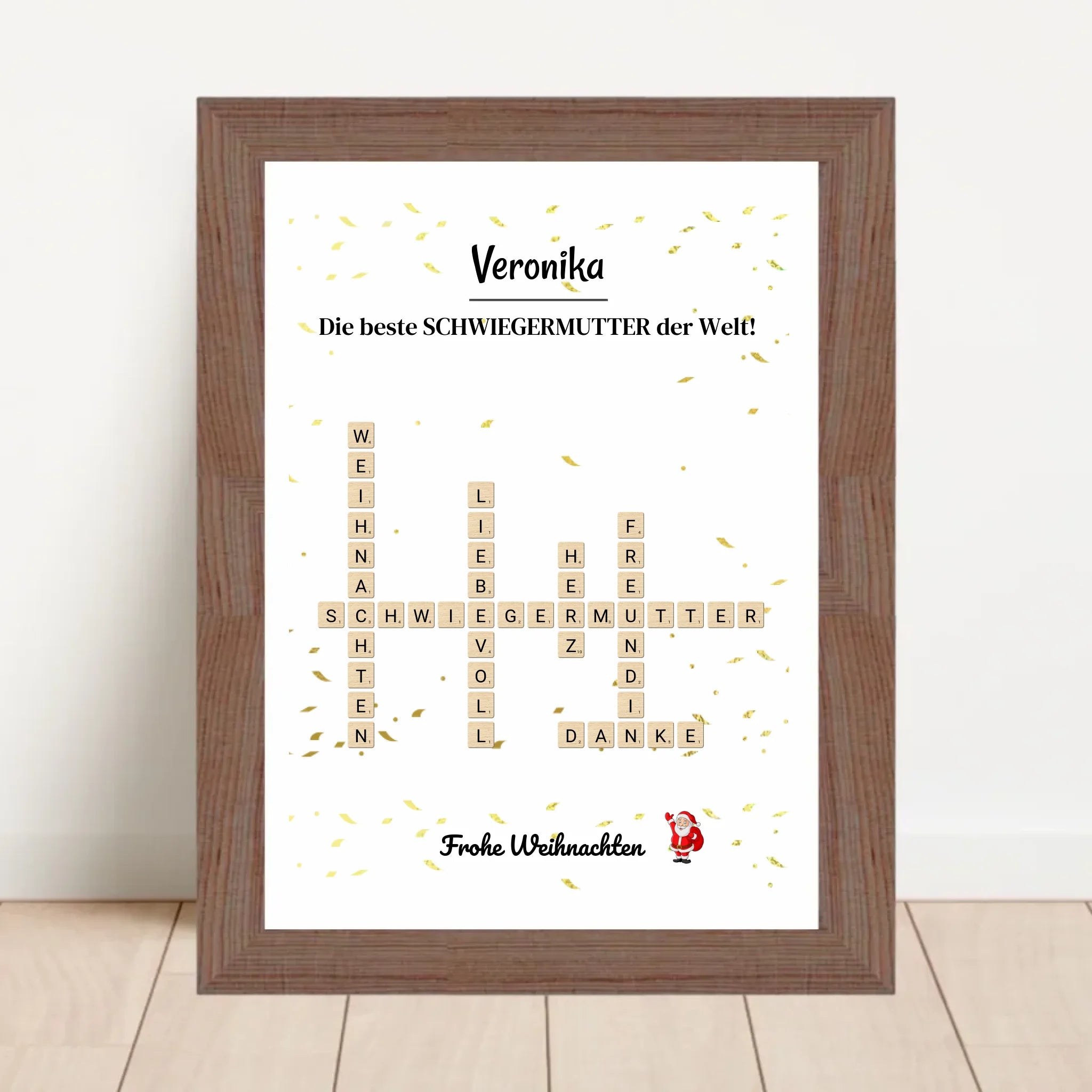 Schwiegermutter Weihnachtsgeschenk Poster Scrabble Design - Cantty