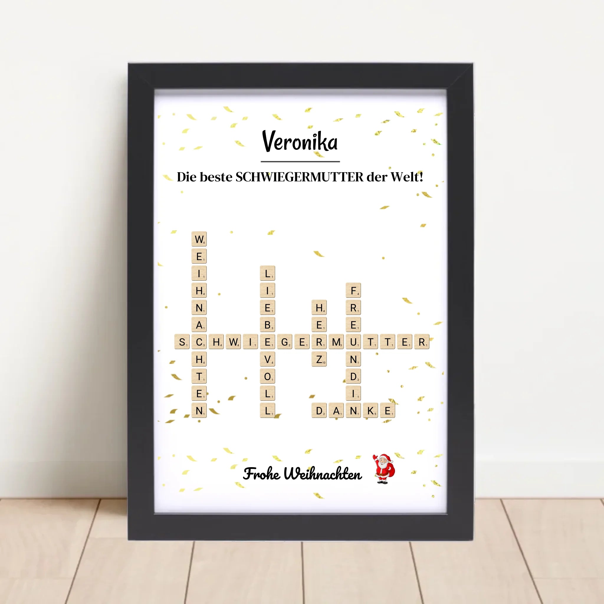 Schwiegermutter Weihnachtsgeschenk Poster Scrabble Design - Cantty