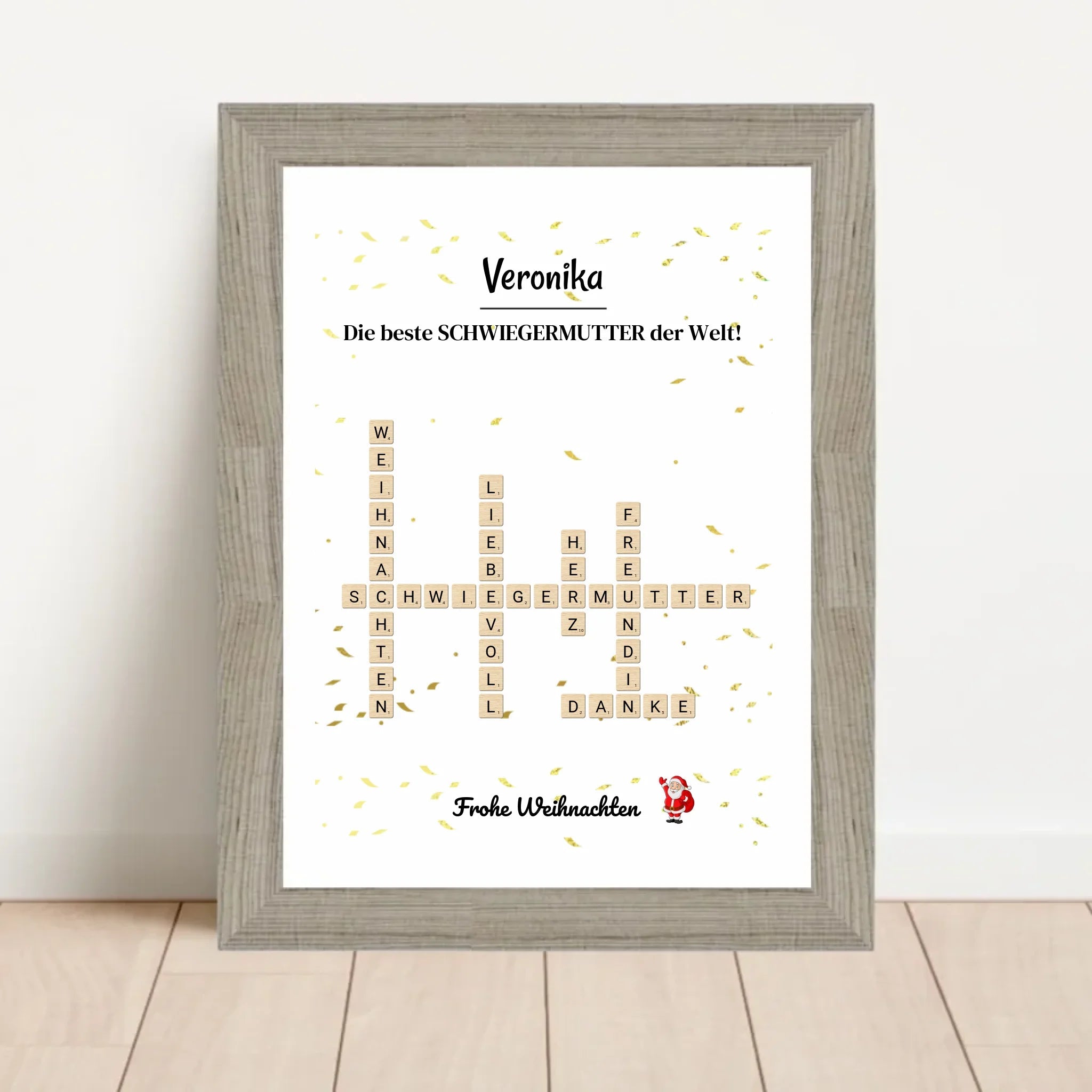 Schwiegermutter Weihnachtsgeschenk Poster Scrabble Design - Cantty