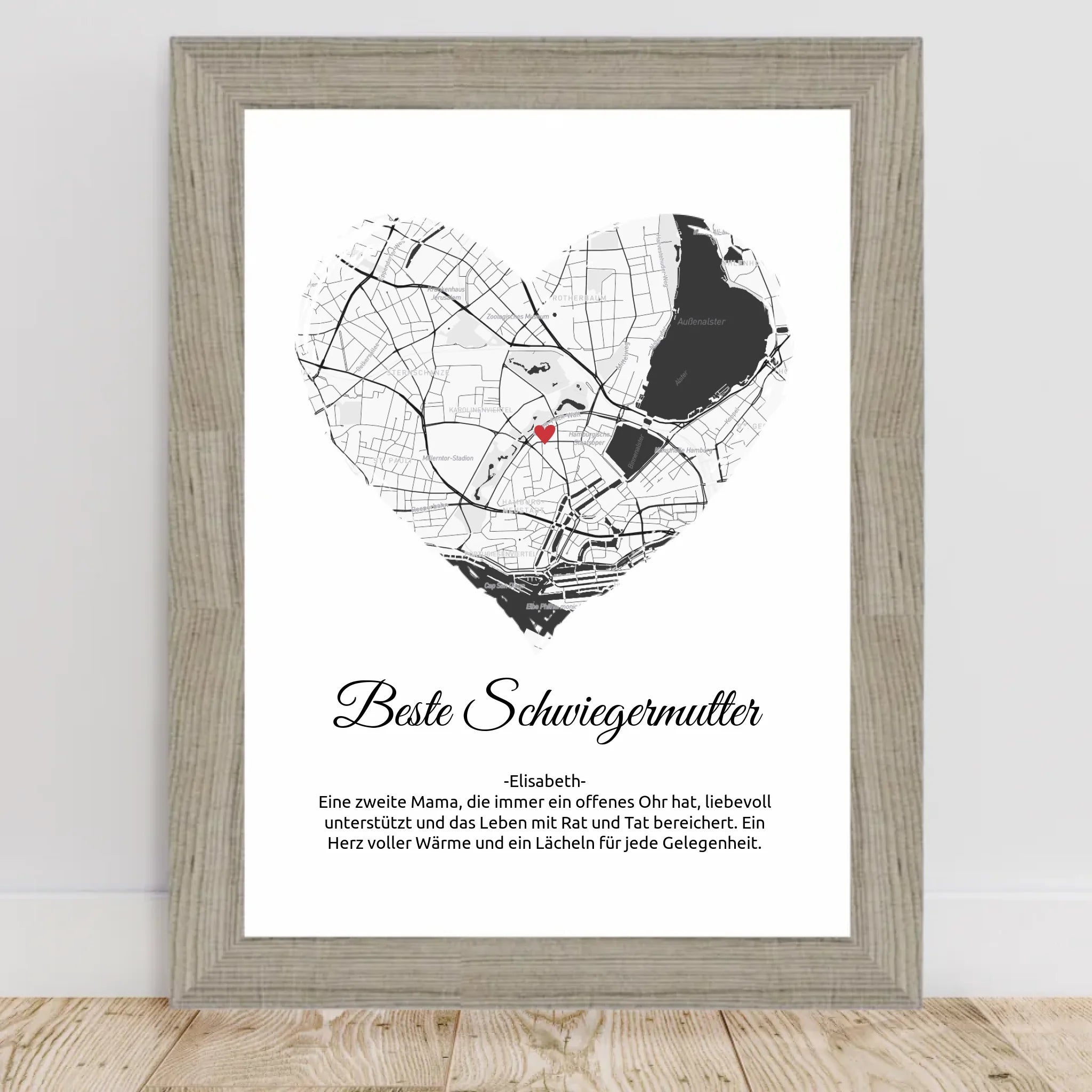 Schwiegermutter Weihnachtsgeschenk Stadtkarte Poster - Cantty