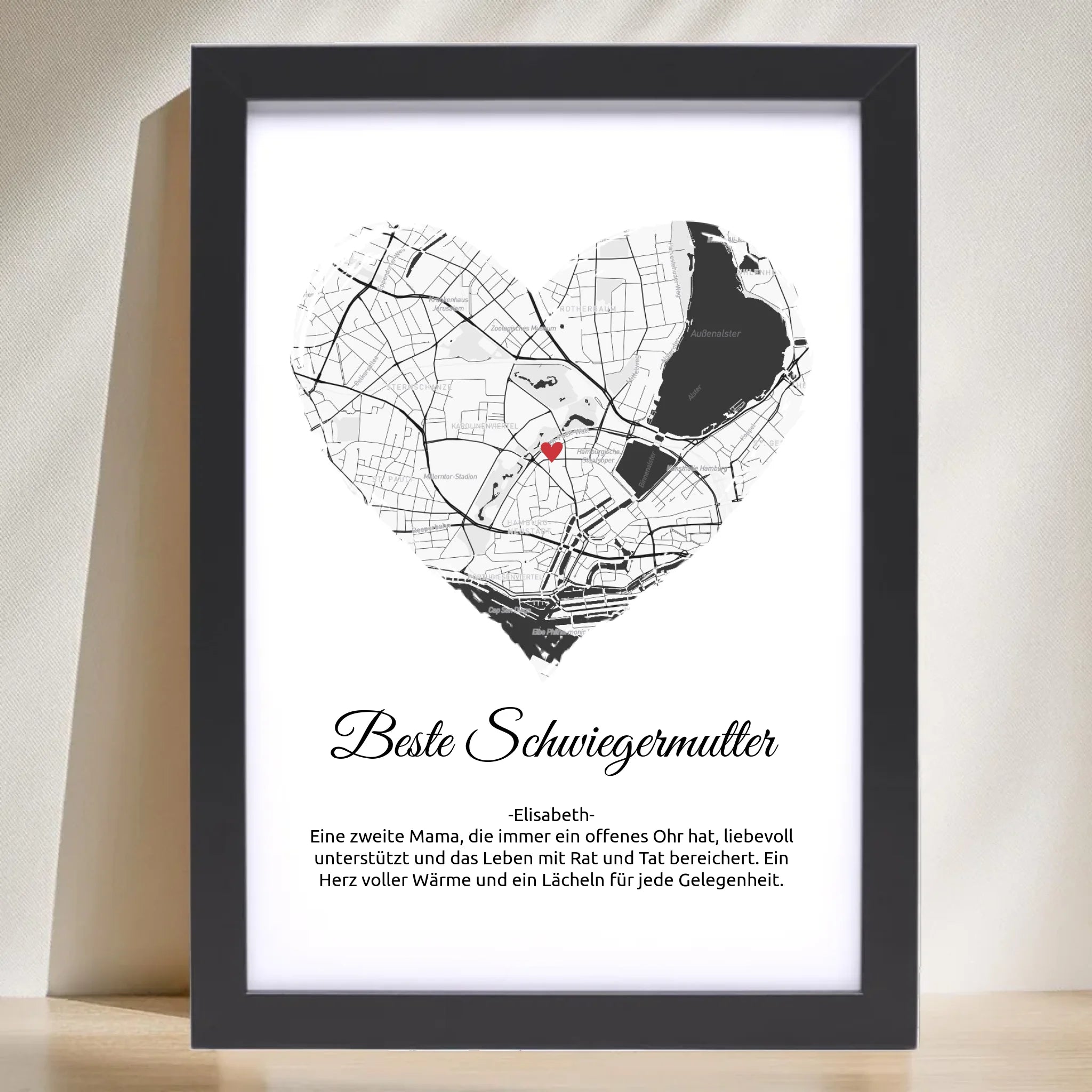 Schwiegermutter Weihnachtsgeschenk Stadtkarte Poster - Cantty