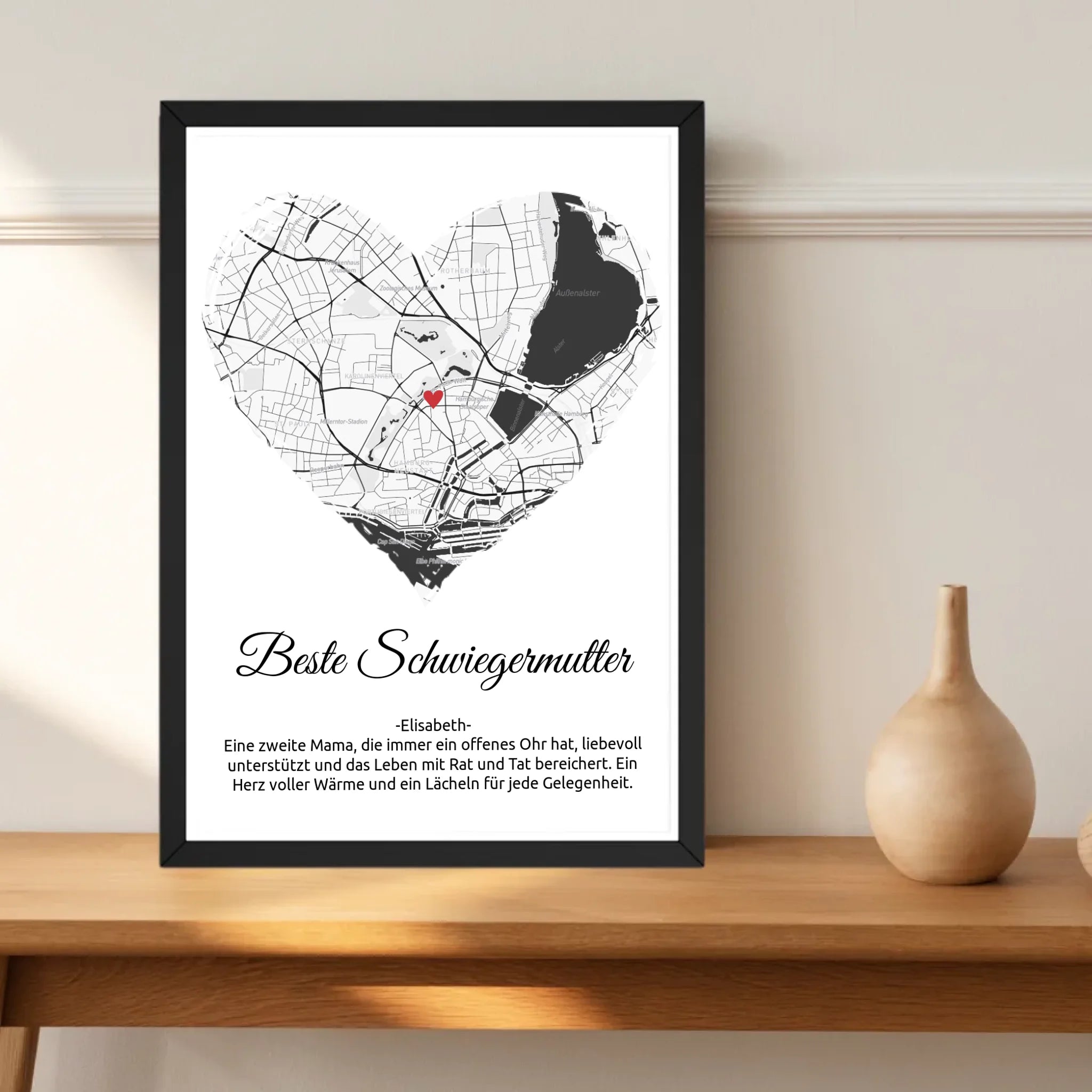 Schwiegermutter Weihnachtsgeschenk Stadtkarte Poster - Cantty