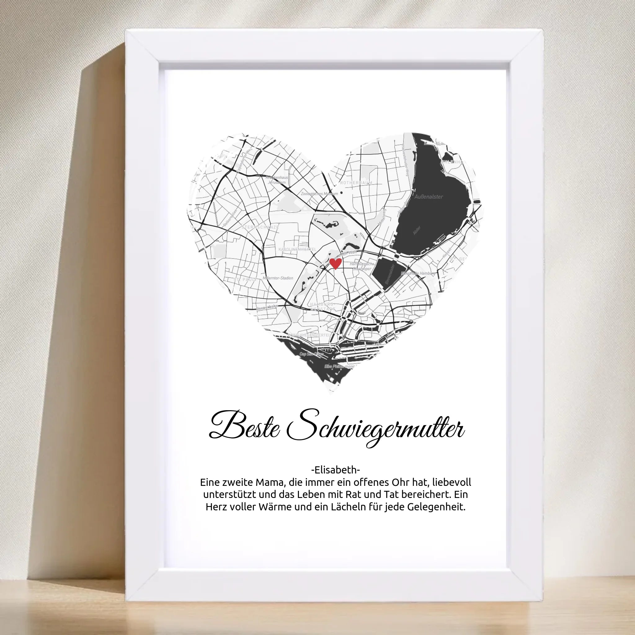 Schwiegermutter Weihnachtsgeschenk Stadtkarte Poster - Cantty