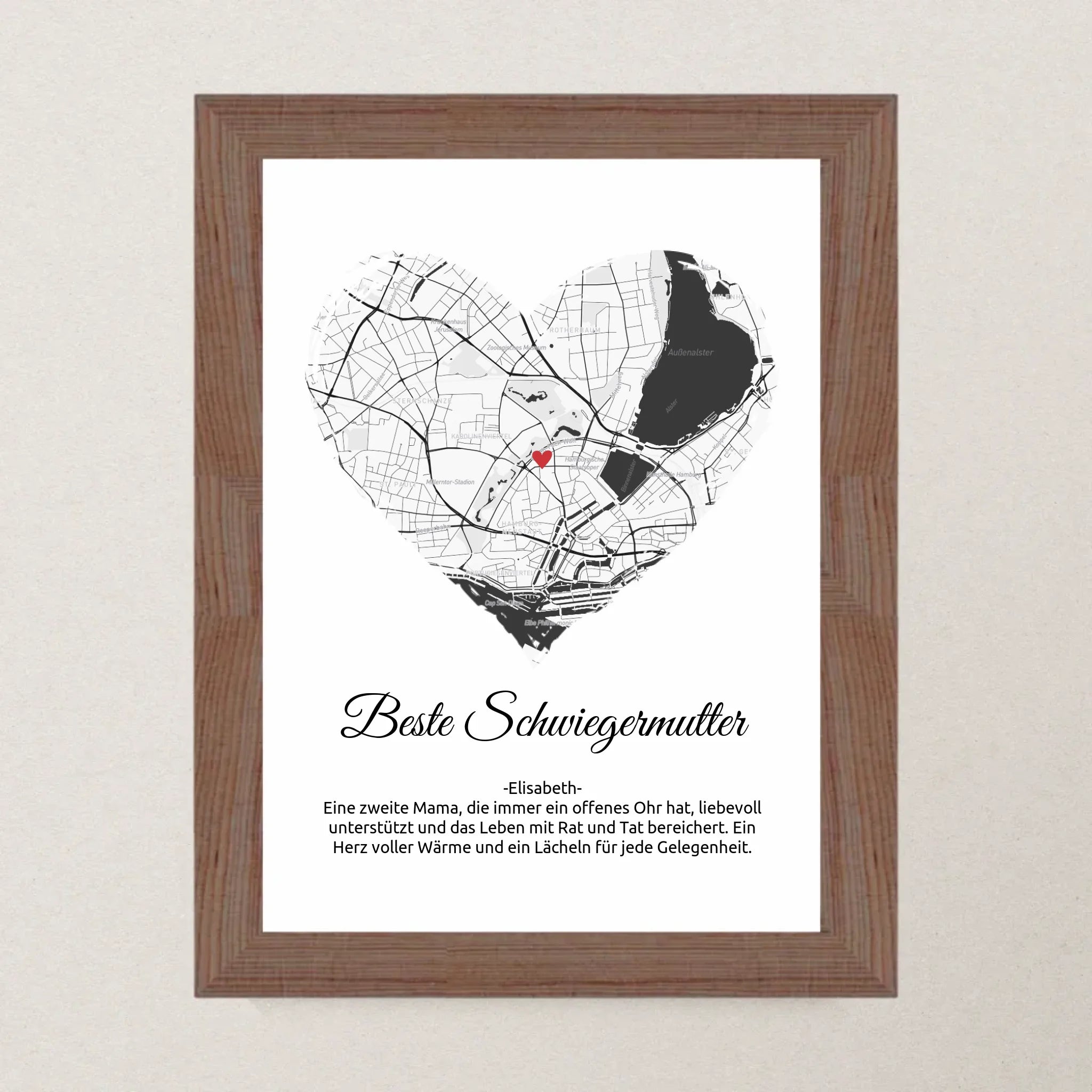 Schwiegermutter Weihnachtsgeschenk Stadtkarte Poster - Cantty
