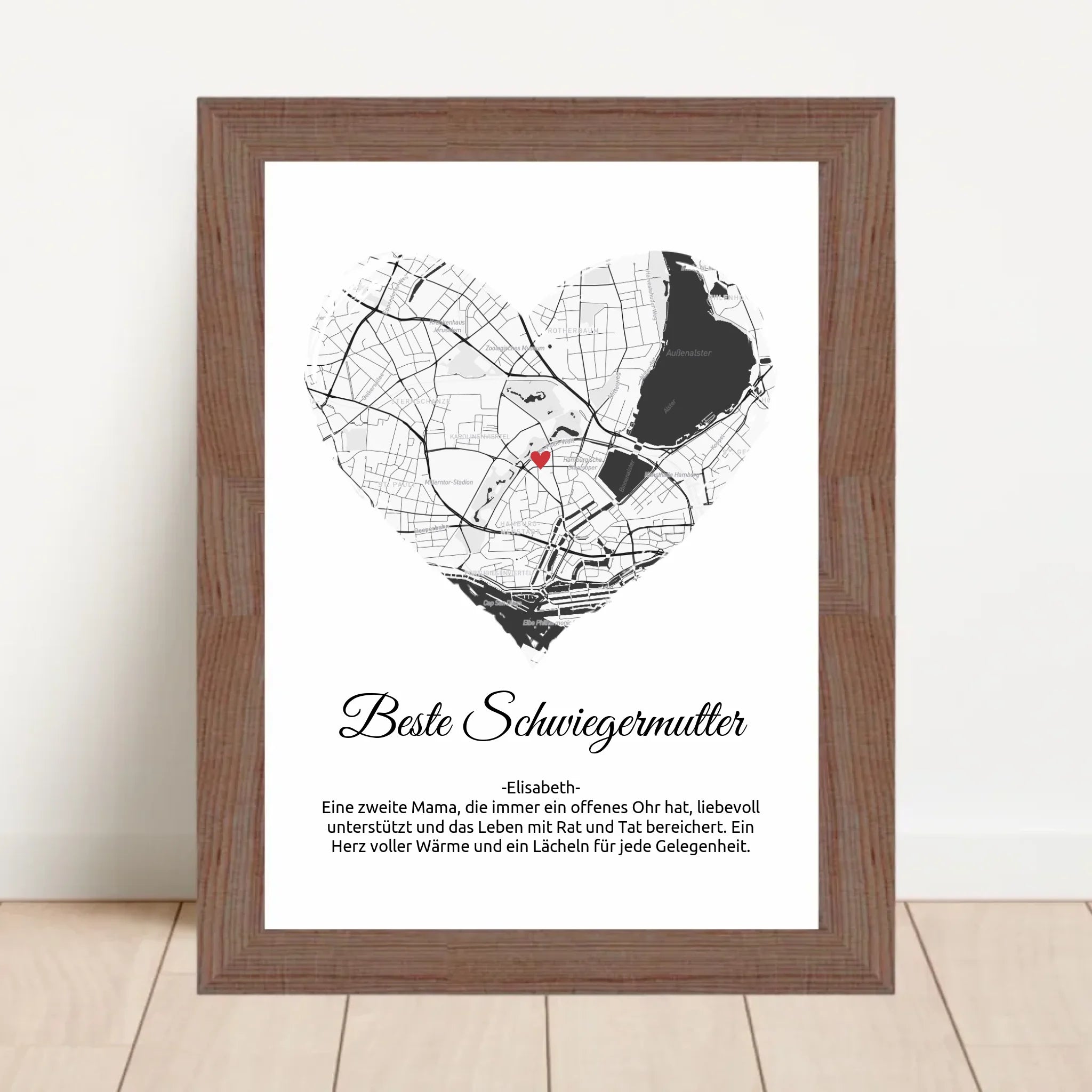 Schwiegermutter Weihnachtsgeschenk Stadtkarte Poster - Cantty