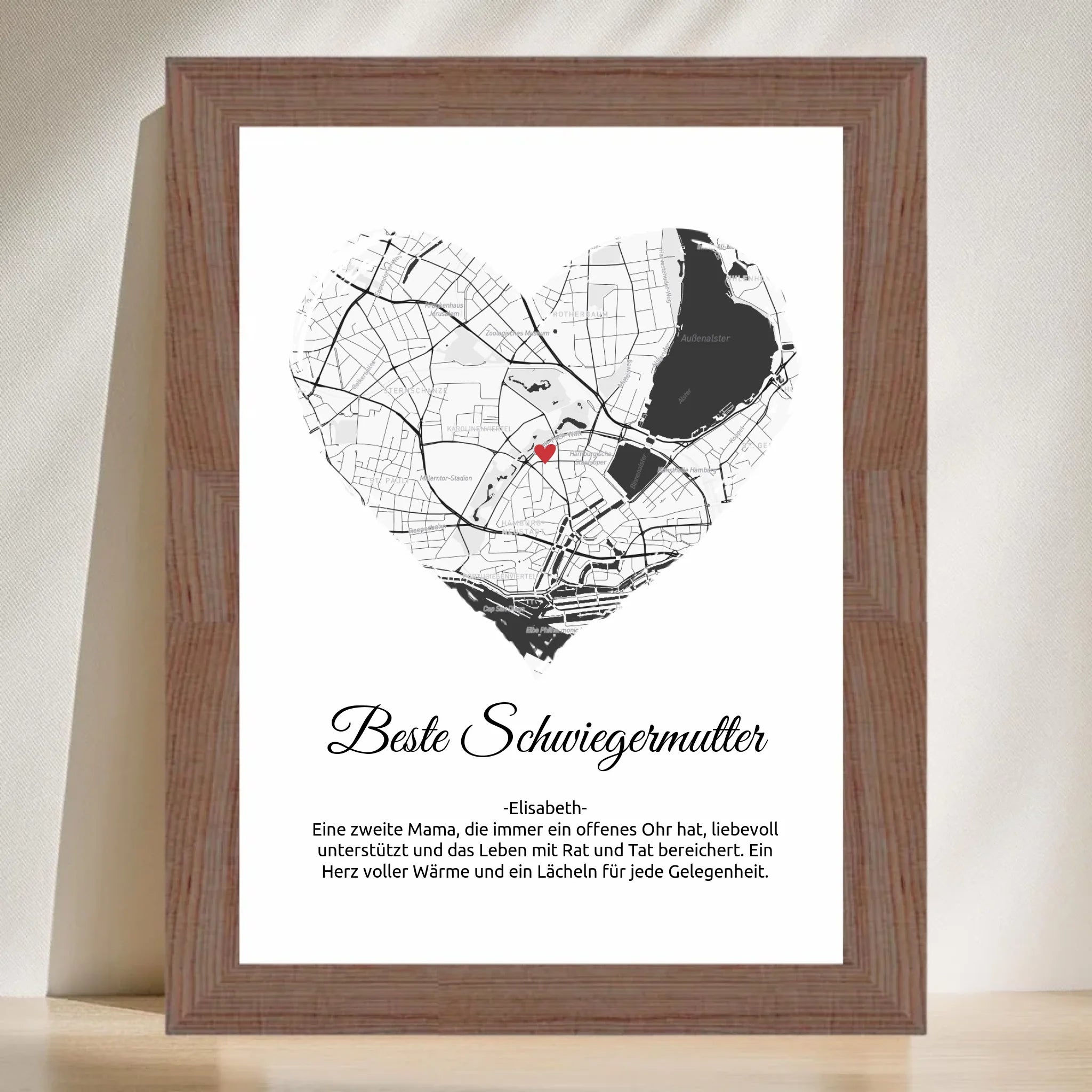Schwiegermutter Weihnachtsgeschenk Stadtkarte Poster - Cantty