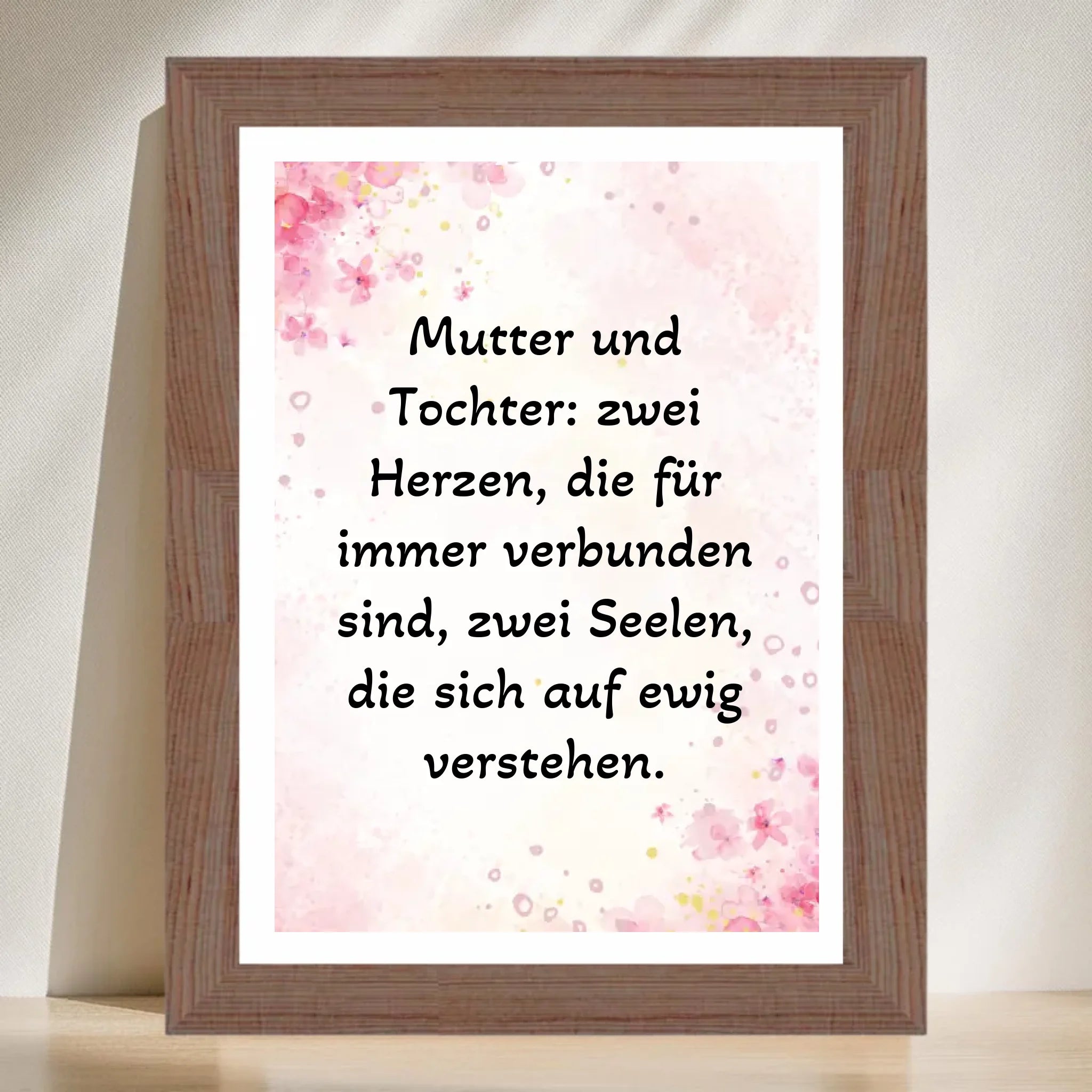 Spruch Poster für Mutter und Tochter gestalten - Cantty