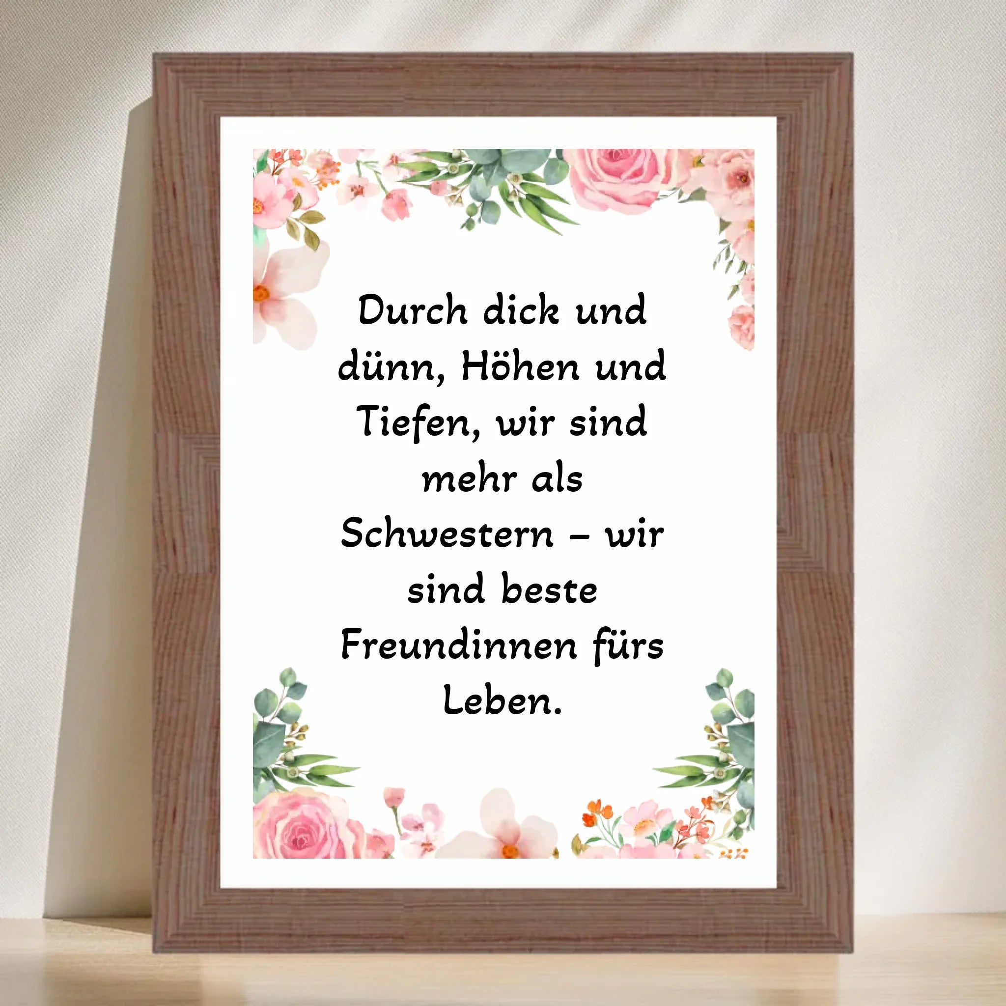 Spruch Schwester Poster Geschenk personalisiert - Cantty