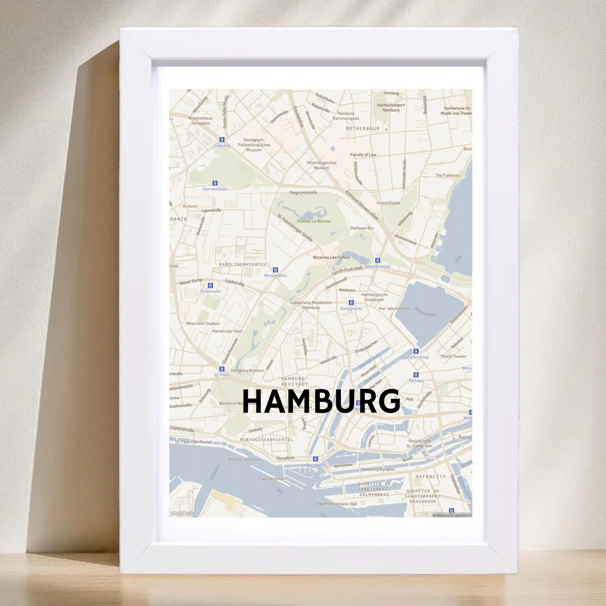 Stadt Stadtkarte mit Koordinaten Poster personalisiert - Cantty