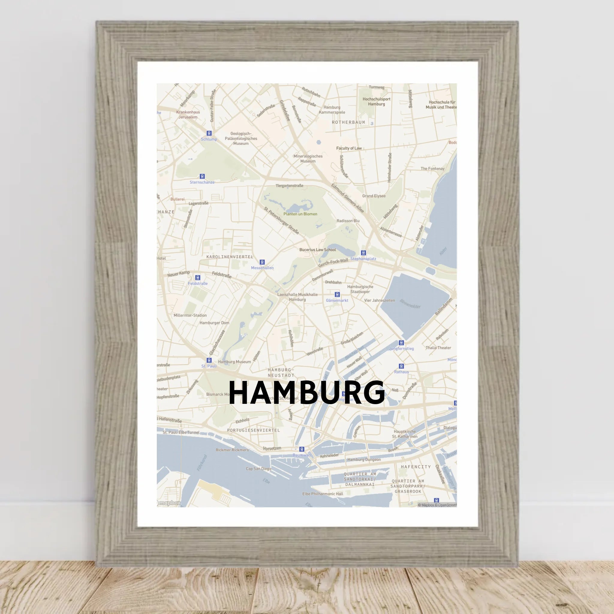 Stadt Stadtkarte mit Koordinaten Poster personalisiert - Cantty