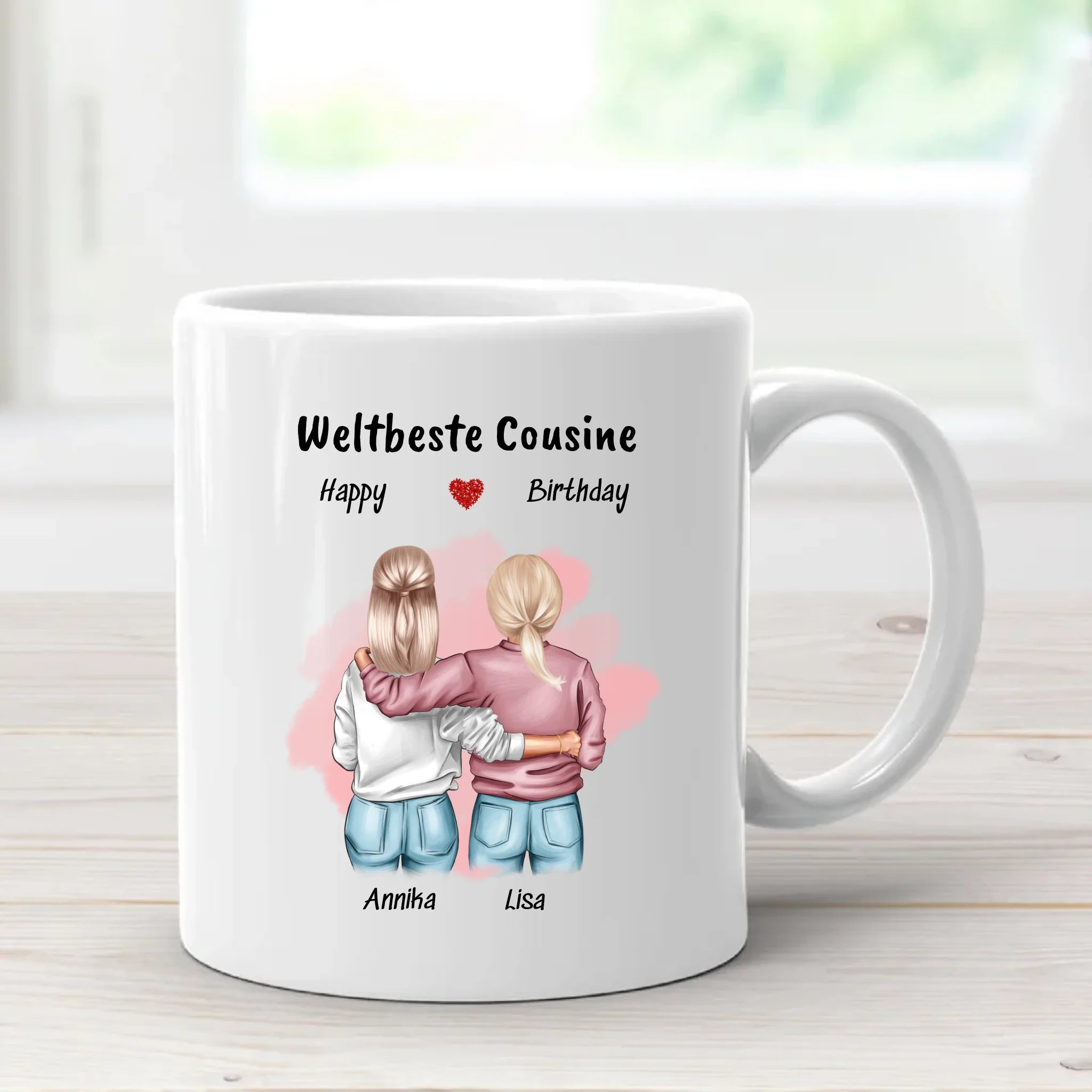 Tasse Geschenk für Cousine mit Bild - Cantty