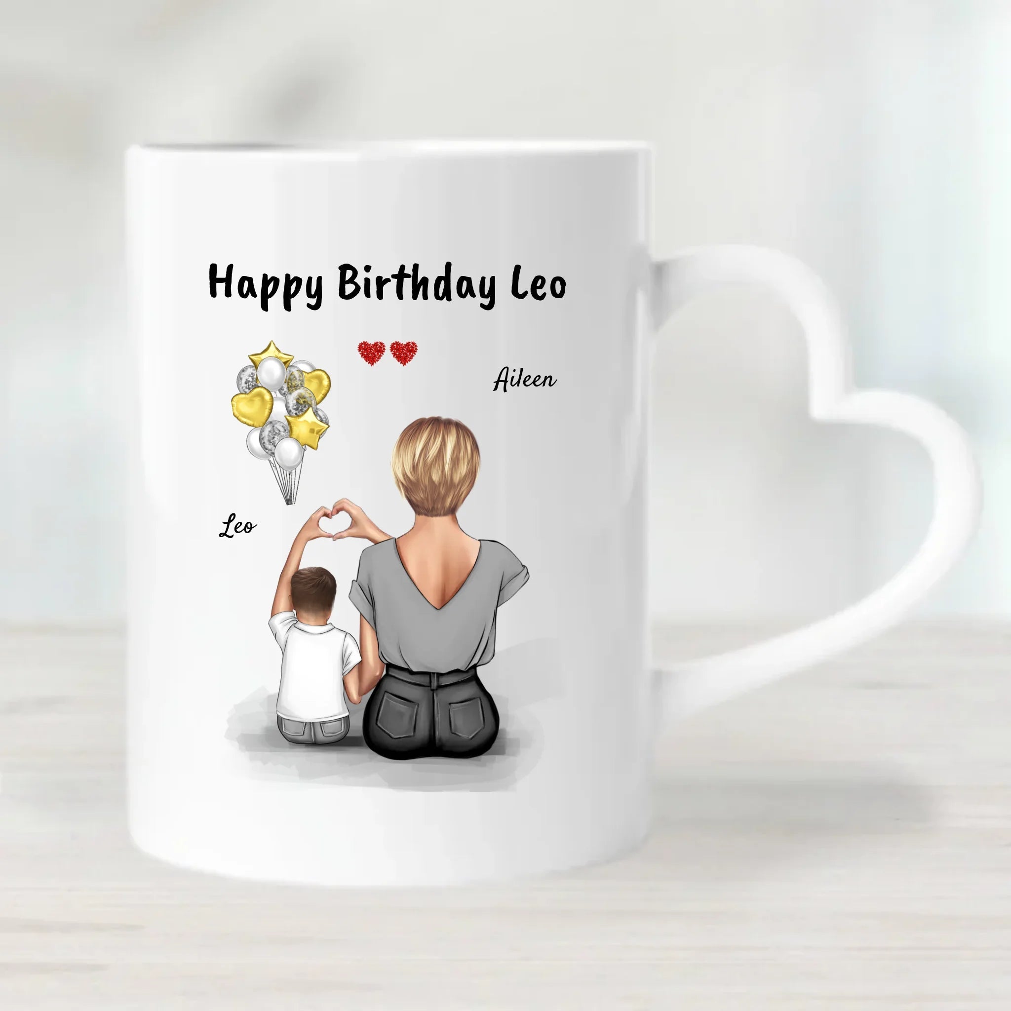 Tasse Geschenk für Mutter und Sohn mit Namen - Cantty