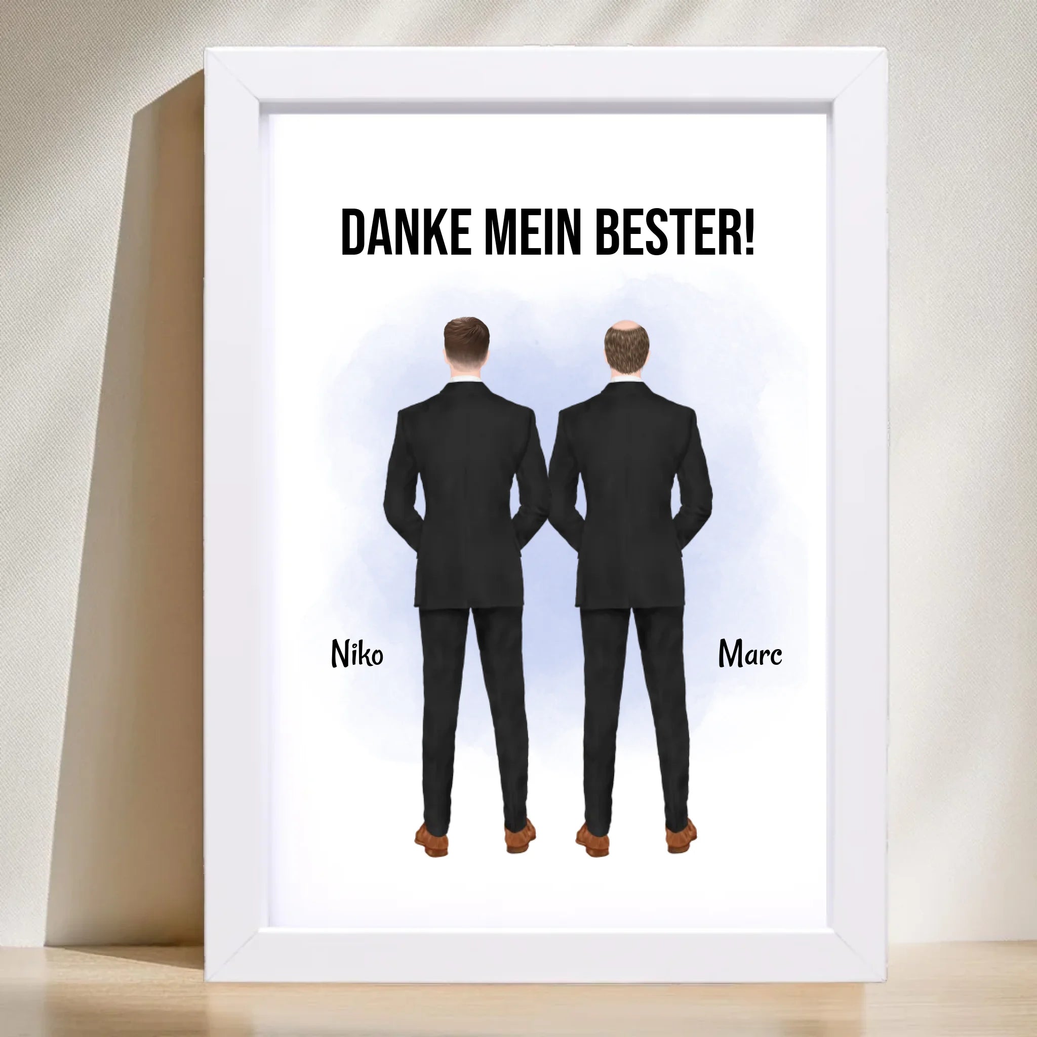 Trauzeuge Mann Danke Geschenk Bild personalisierbar - Cantty