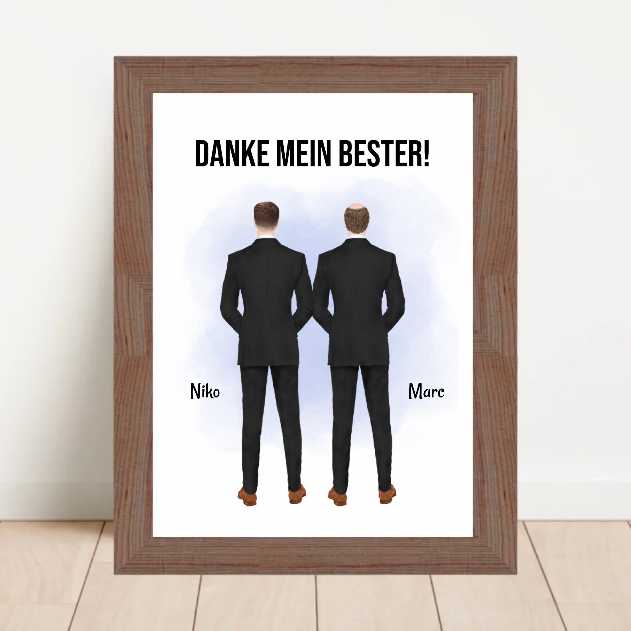 Trauzeuge Mann Danke Geschenk Bild personalisierbar - Cantty