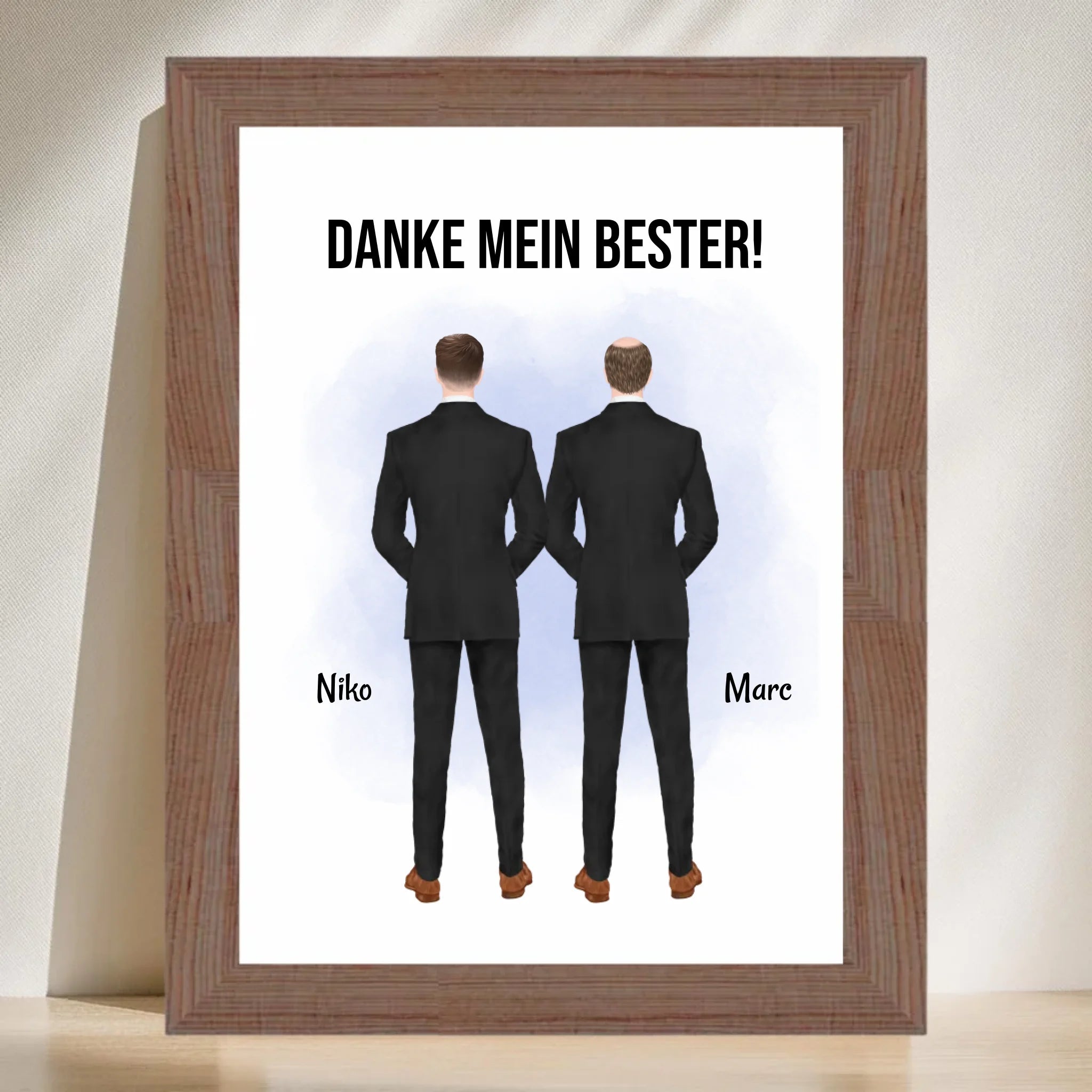 Trauzeuge Mann Danke Geschenk Bild personalisierbar - Cantty
