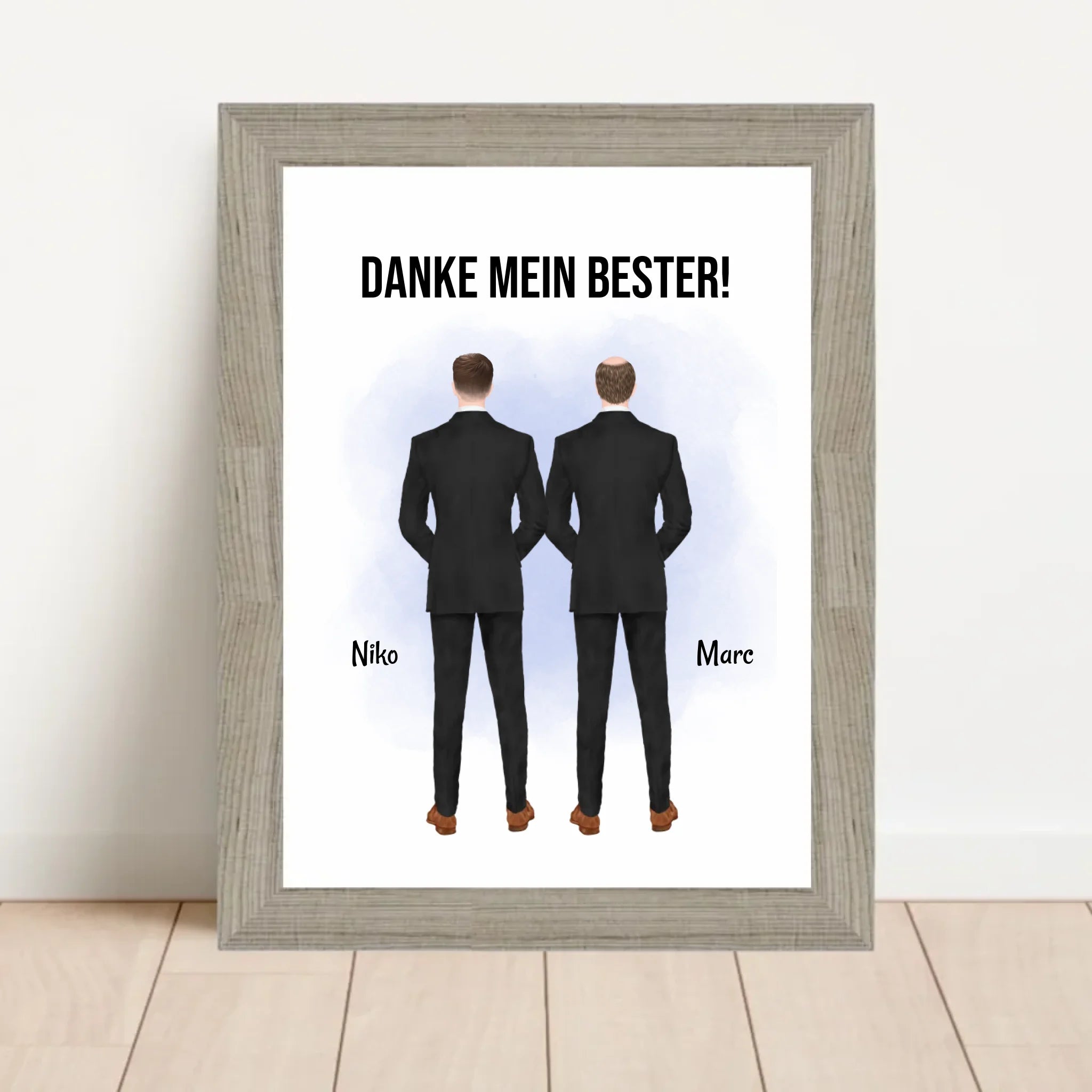Trauzeuge Mann Danke Geschenk Bild personalisierbar - Cantty