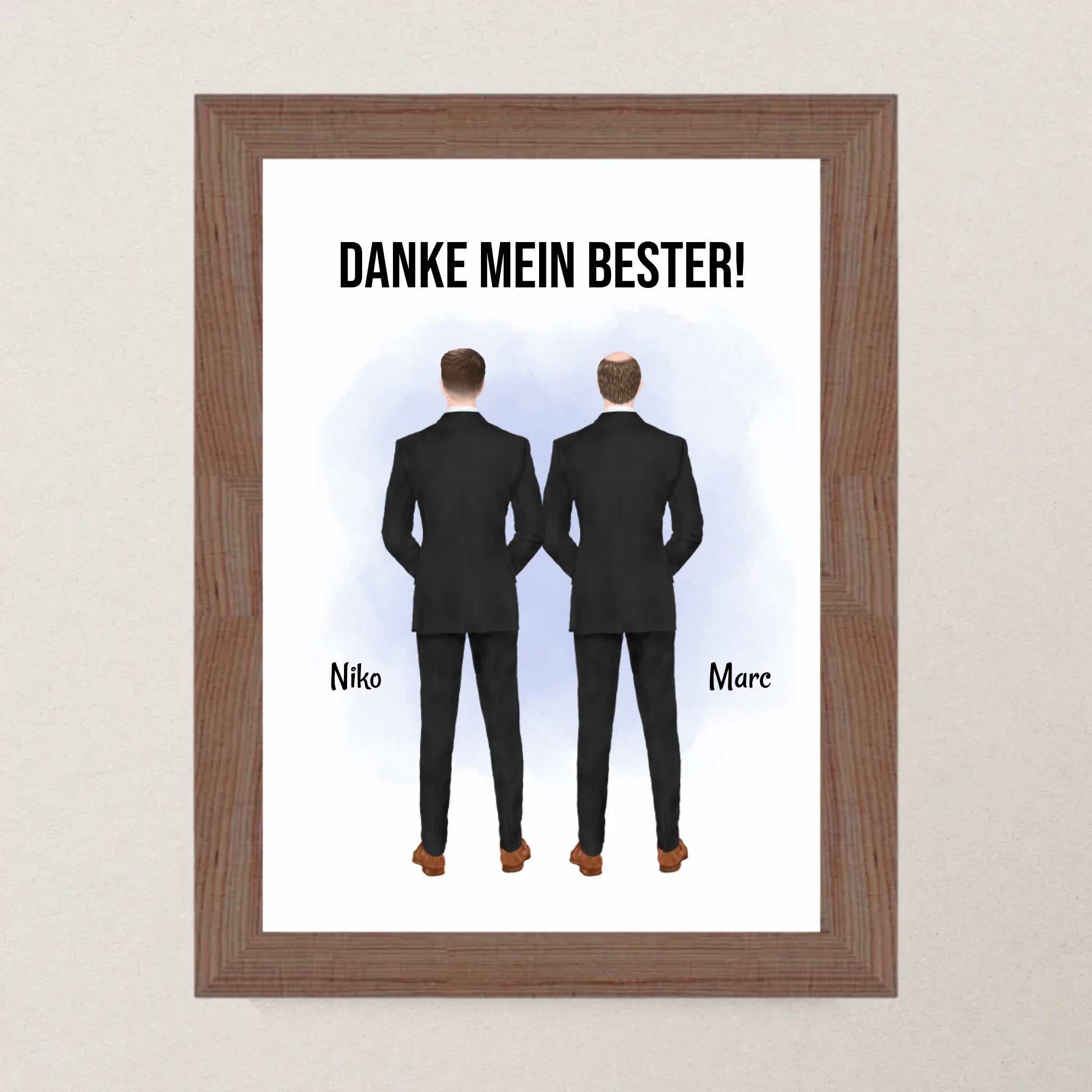 Trauzeuge Mann Danke Geschenk Bild personalisierbar - Cantty