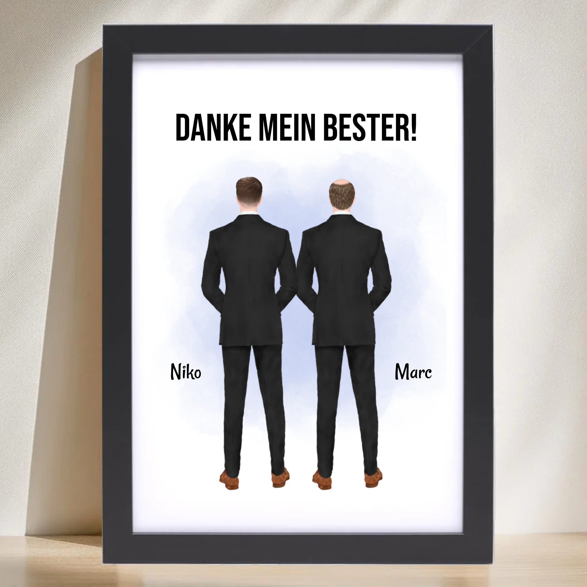 Trauzeuge Mann Danke Geschenk Bild personalisierbar - Cantty