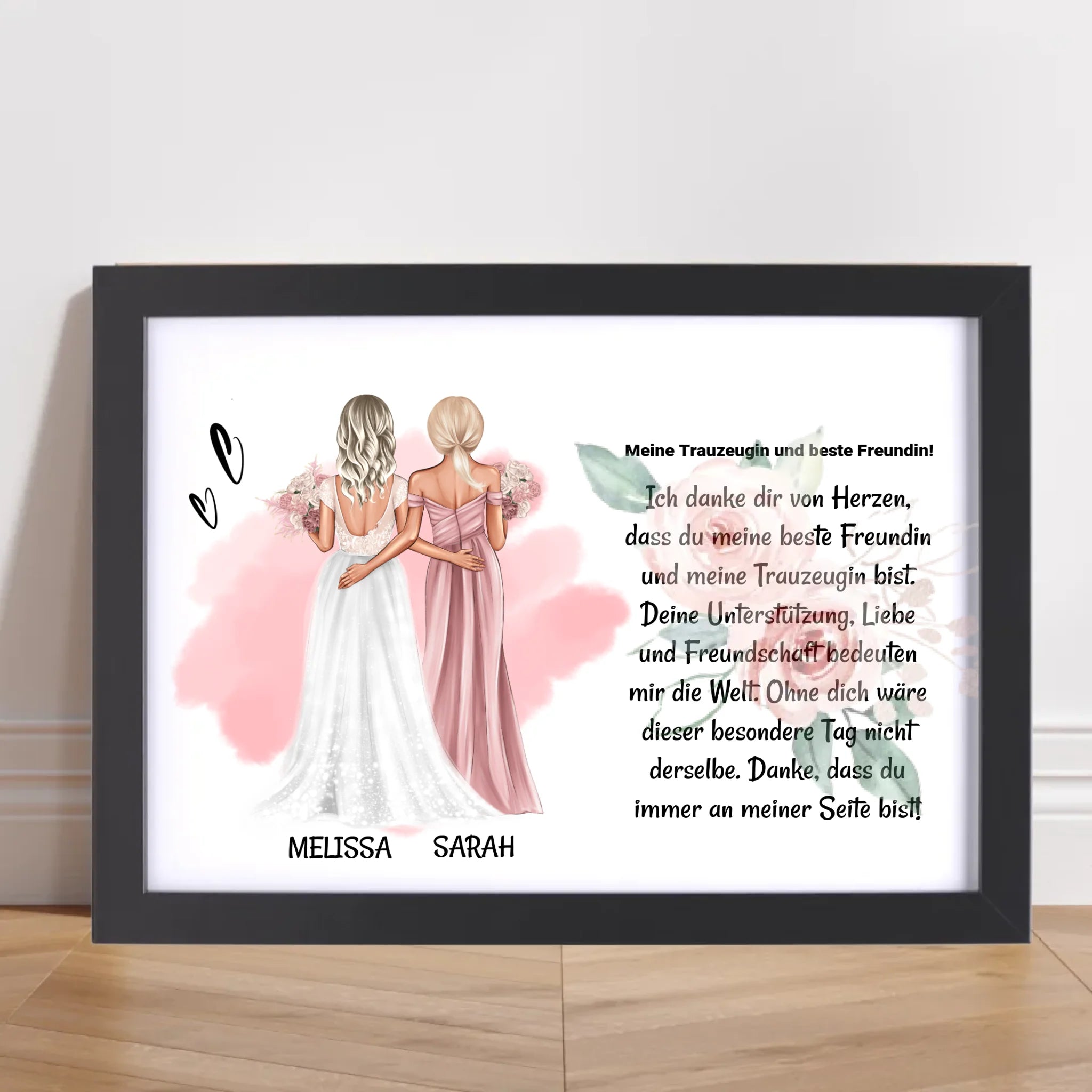Trauzeugin Danke Poster Karte Bild Geschenk personalisiert von Braut - Cantty