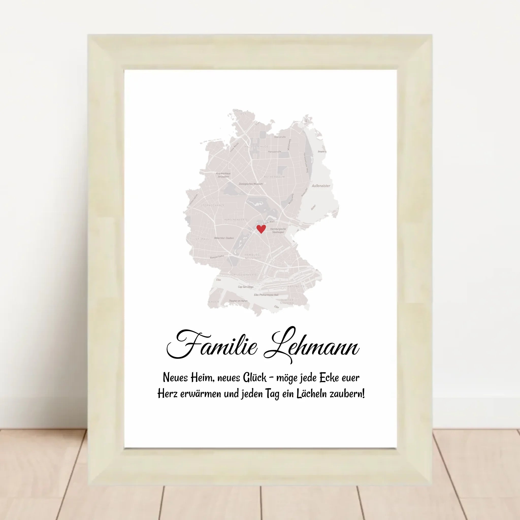Umzug Geschenk Stadtplan Poster für neue Wohnung - Cantty