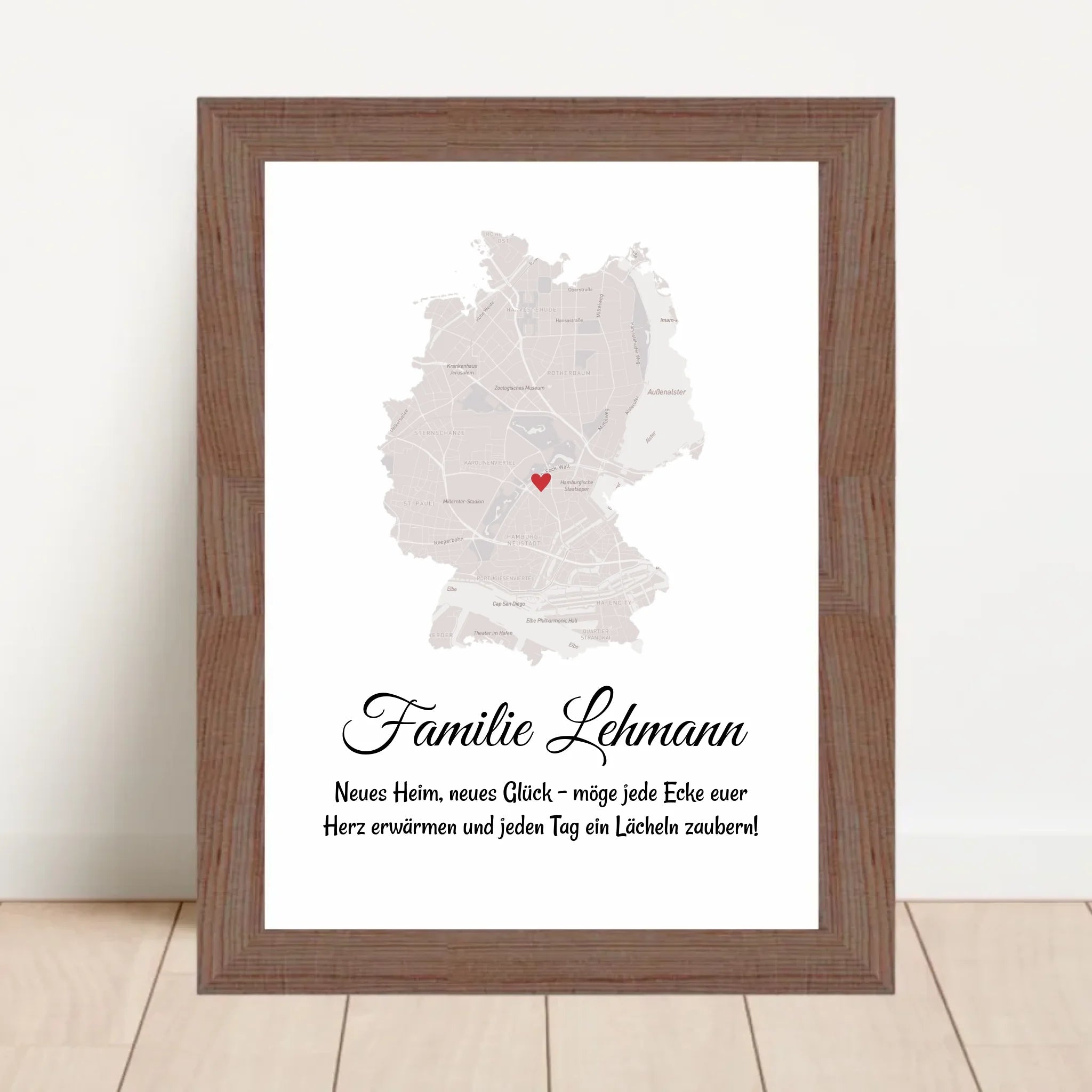 Umzug Geschenk Stadtplan Poster für neue Wohnung - Cantty