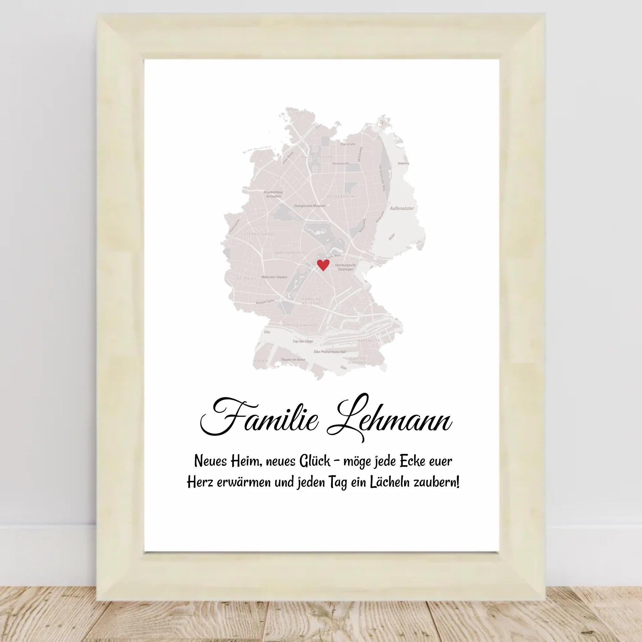 Umzug Geschenk Stadtplan Poster für neue Wohnung - Cantty