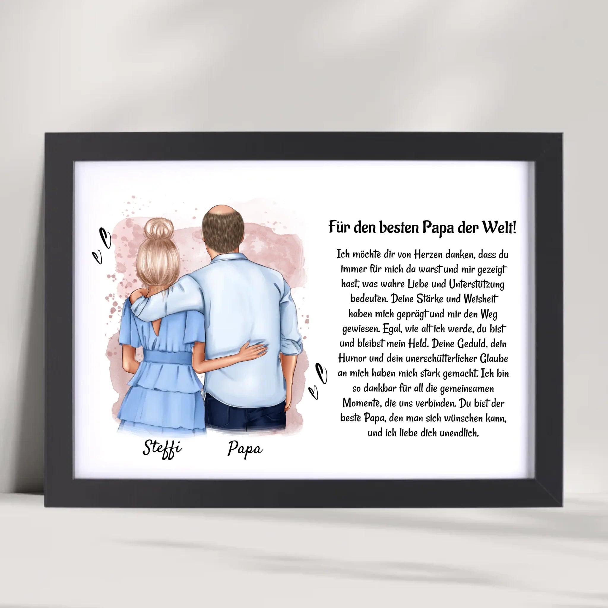 Vater Tochter Bild Poster Karte Geschenk personalisiert - Cantty