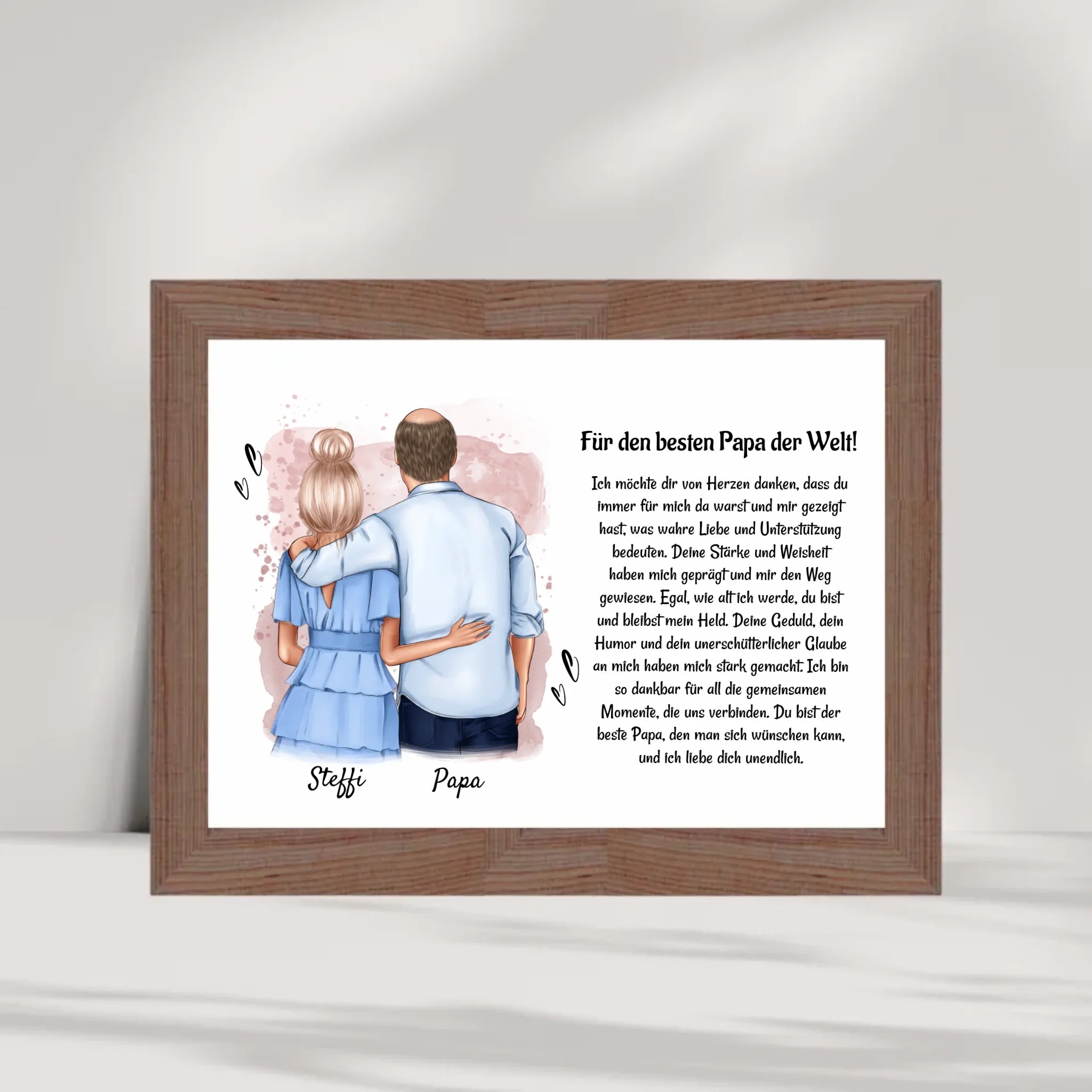 Vater Tochter Bild Poster Karte Geschenk personalisiert - Cantty