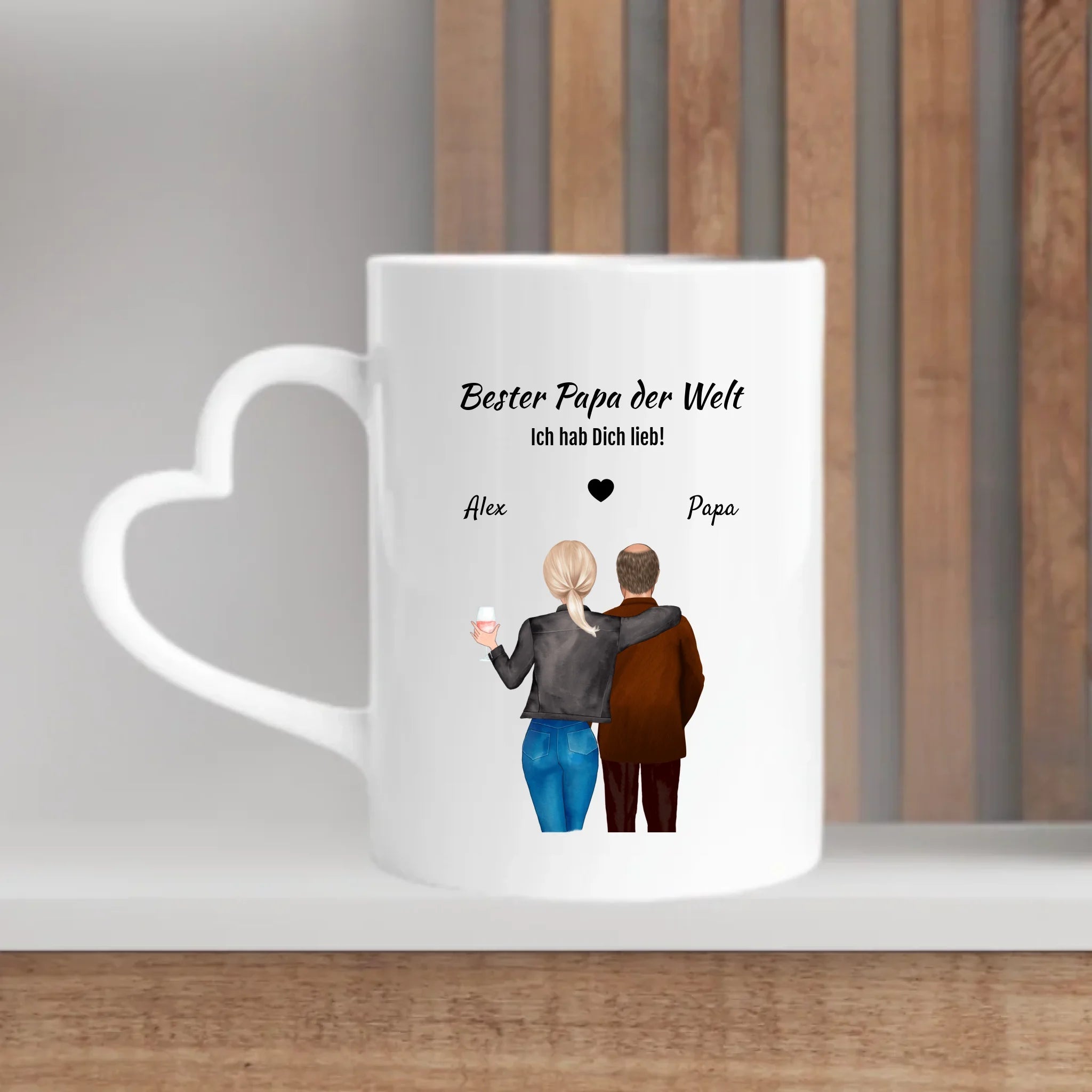 Vater Tochter Geschenk personalisierte Tasse - Cantty