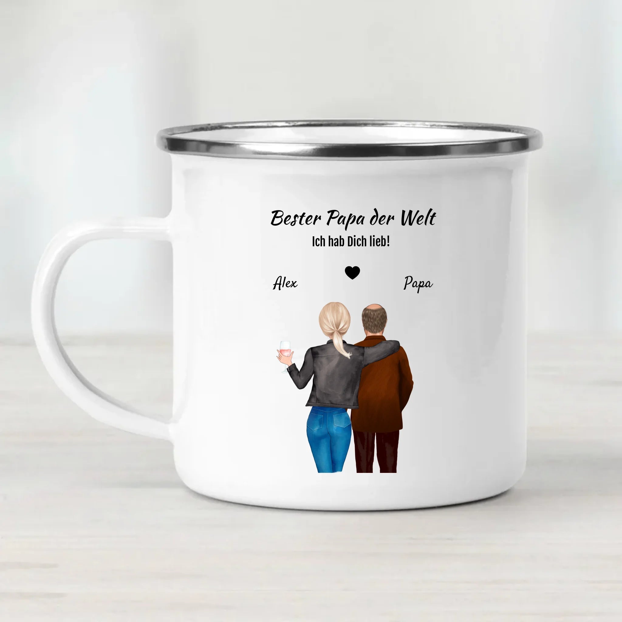Vatertag Geschenk von Tochter Tasse personalisiert - Cantty
