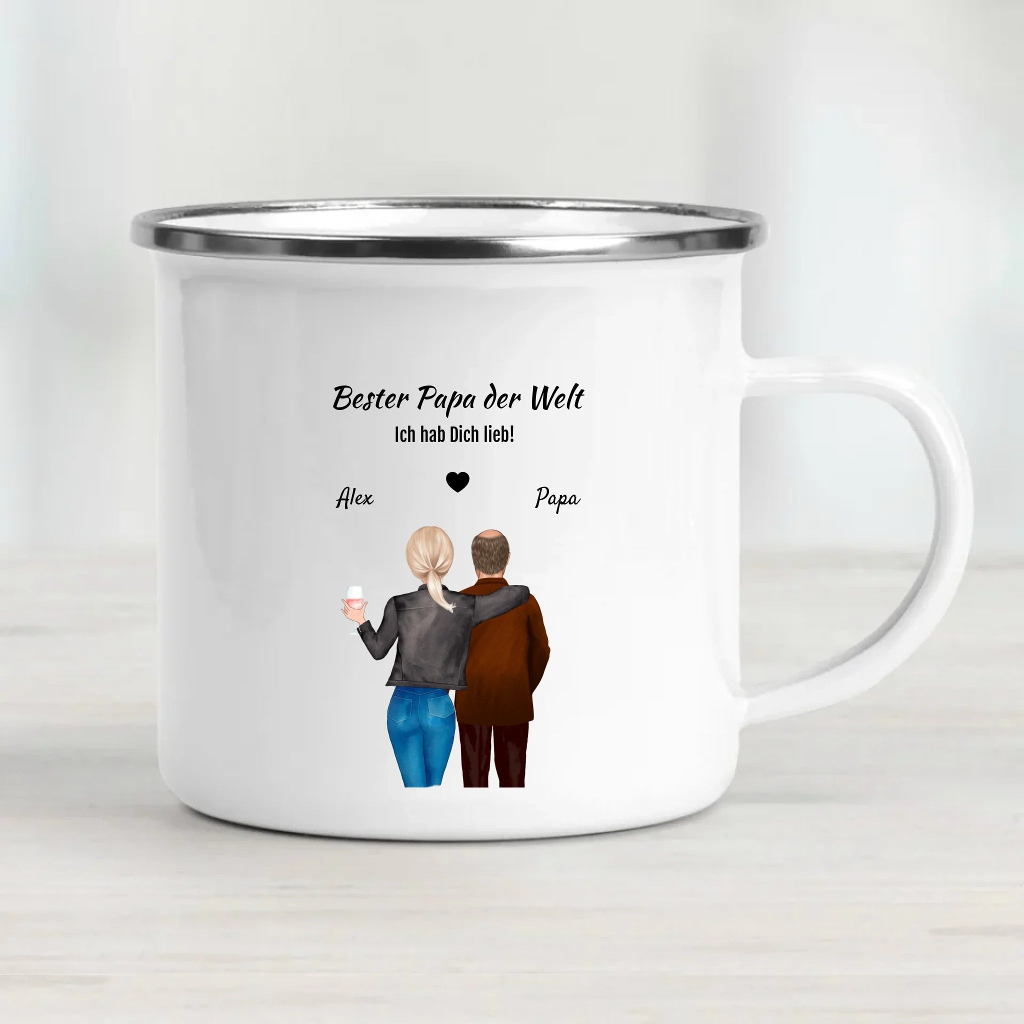Vatertag Geschenk von Tochter Tasse personalisiert - Cantty