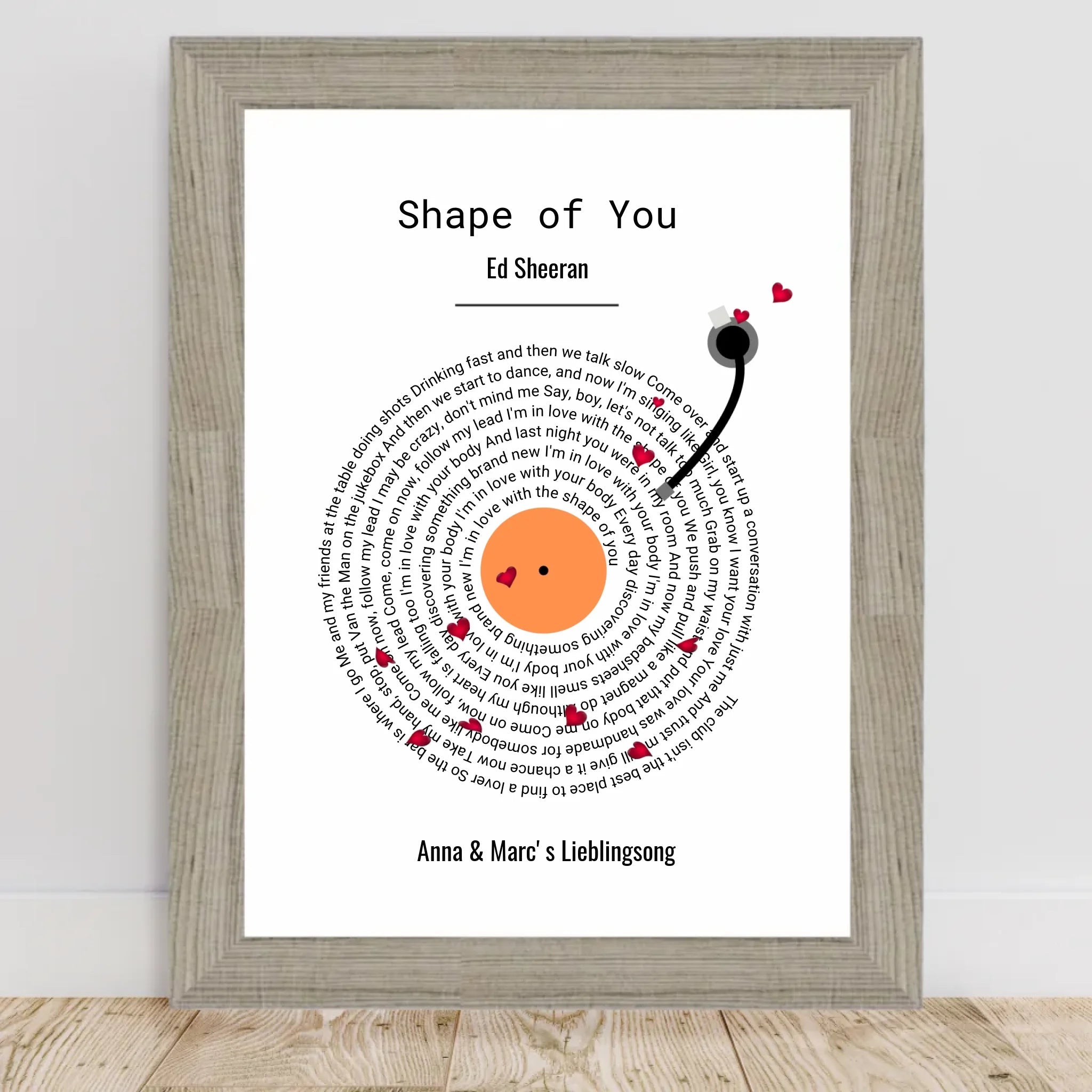 Verlobter Weihnachtsgeschenk Lieblingssong Text Poster - Cantty
