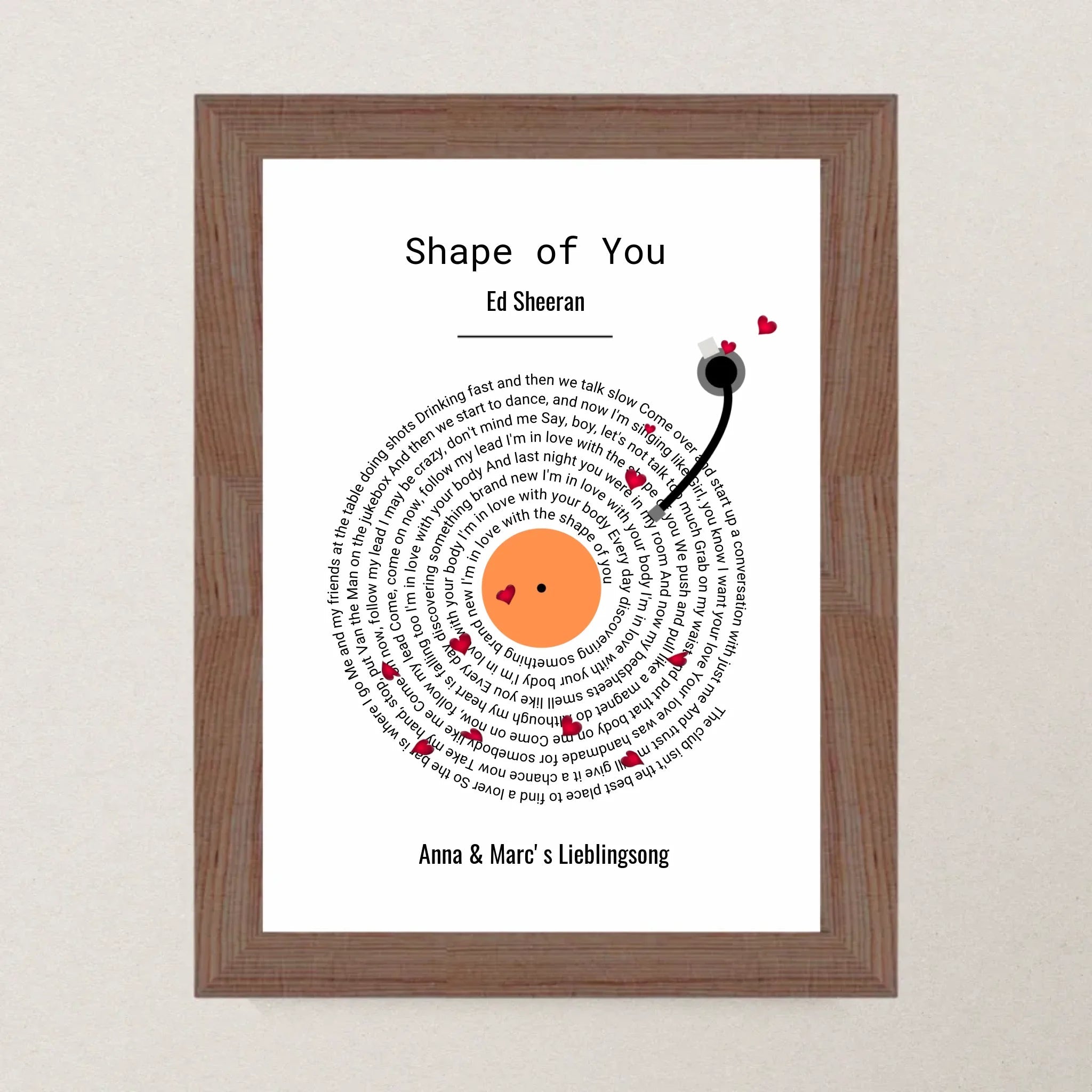 Verlobter Weihnachtsgeschenk Lieblingssong Text Poster - Cantty