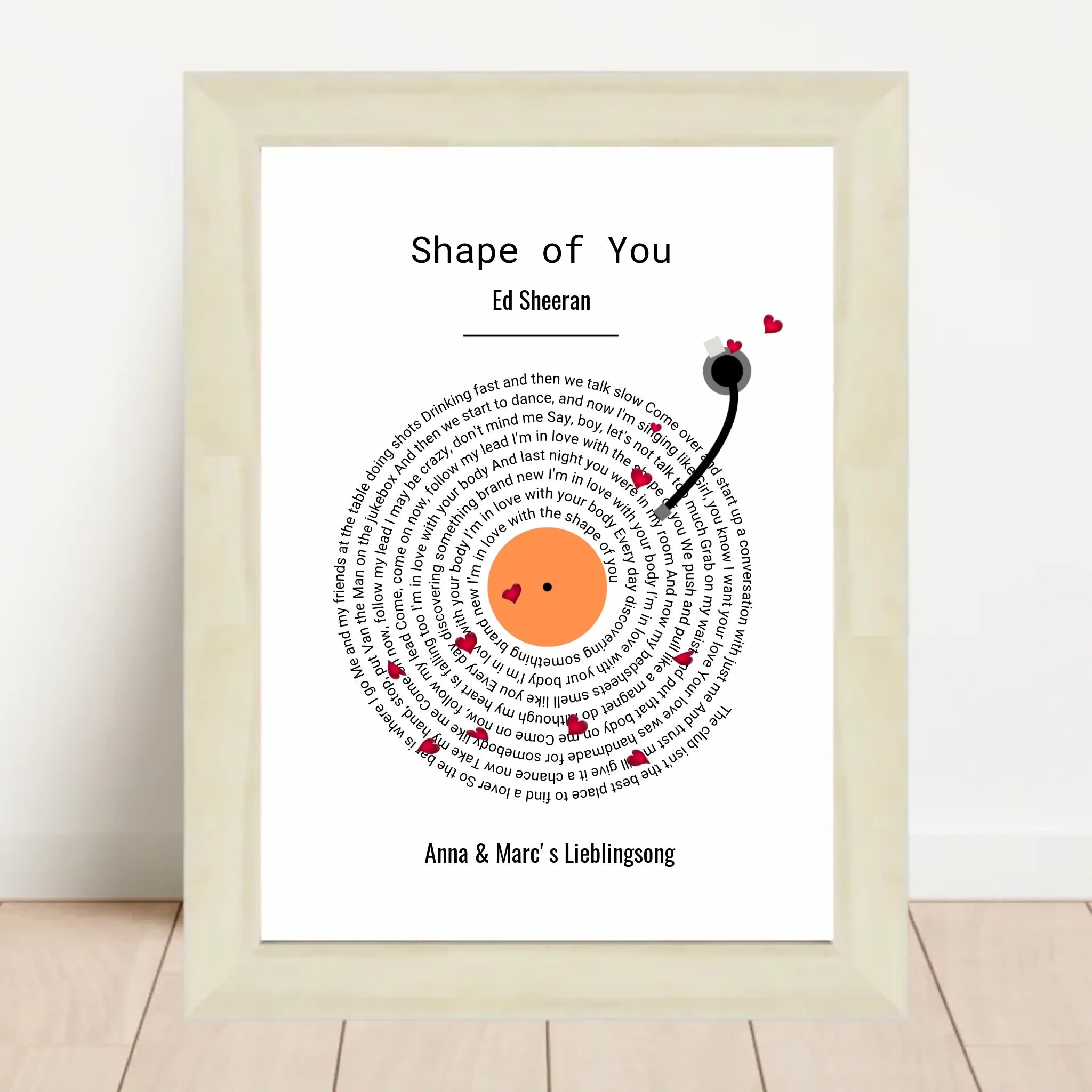 Verlobter Weihnachtsgeschenk Lieblingssong Text Poster - Cantty