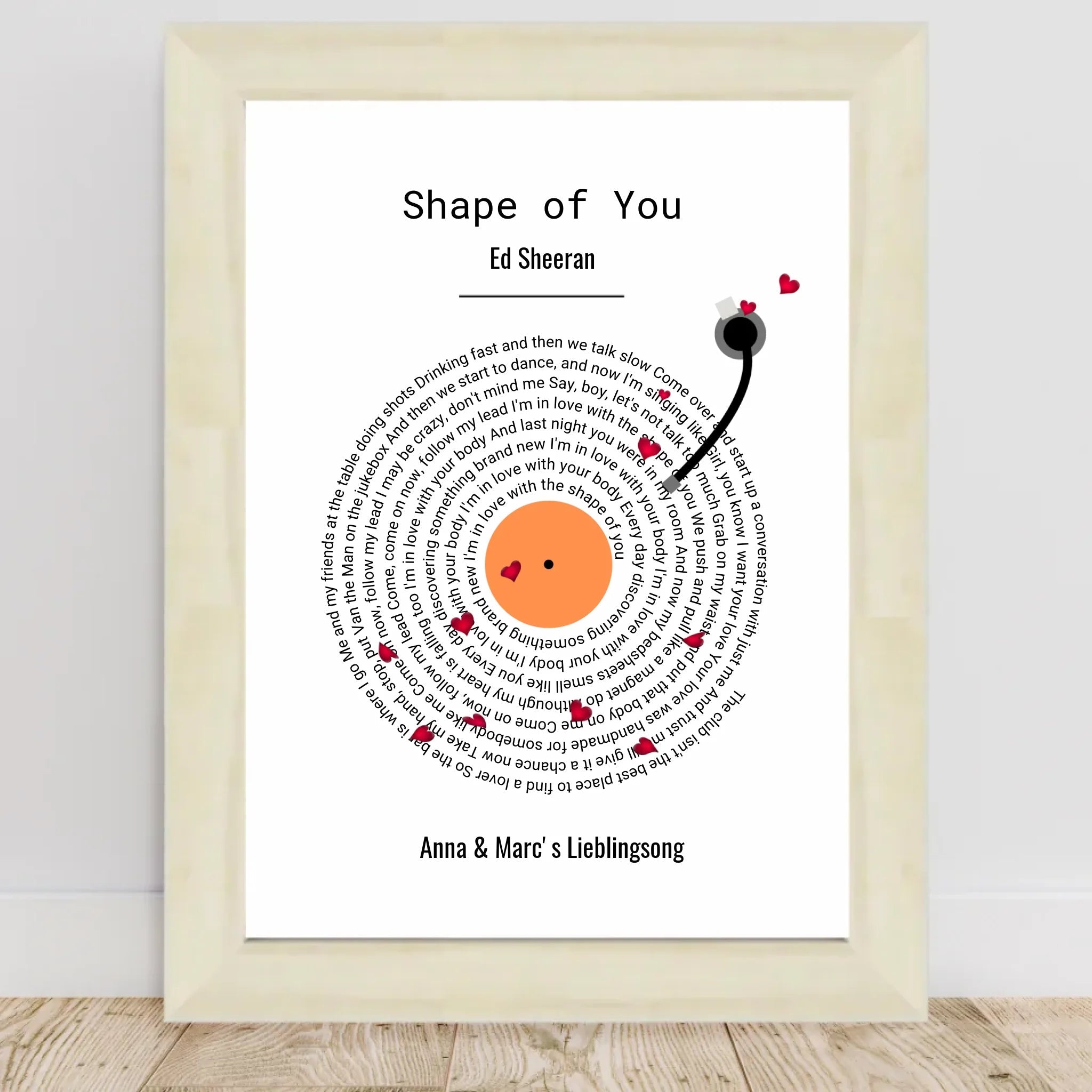 Verlobter Weihnachtsgeschenk Lieblingssong Text Poster - Cantty