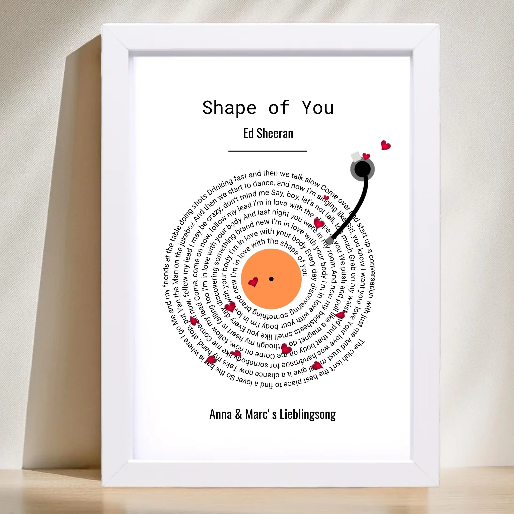 Verlobter Weihnachtsgeschenk Lieblingssong Text Poster - Cantty
