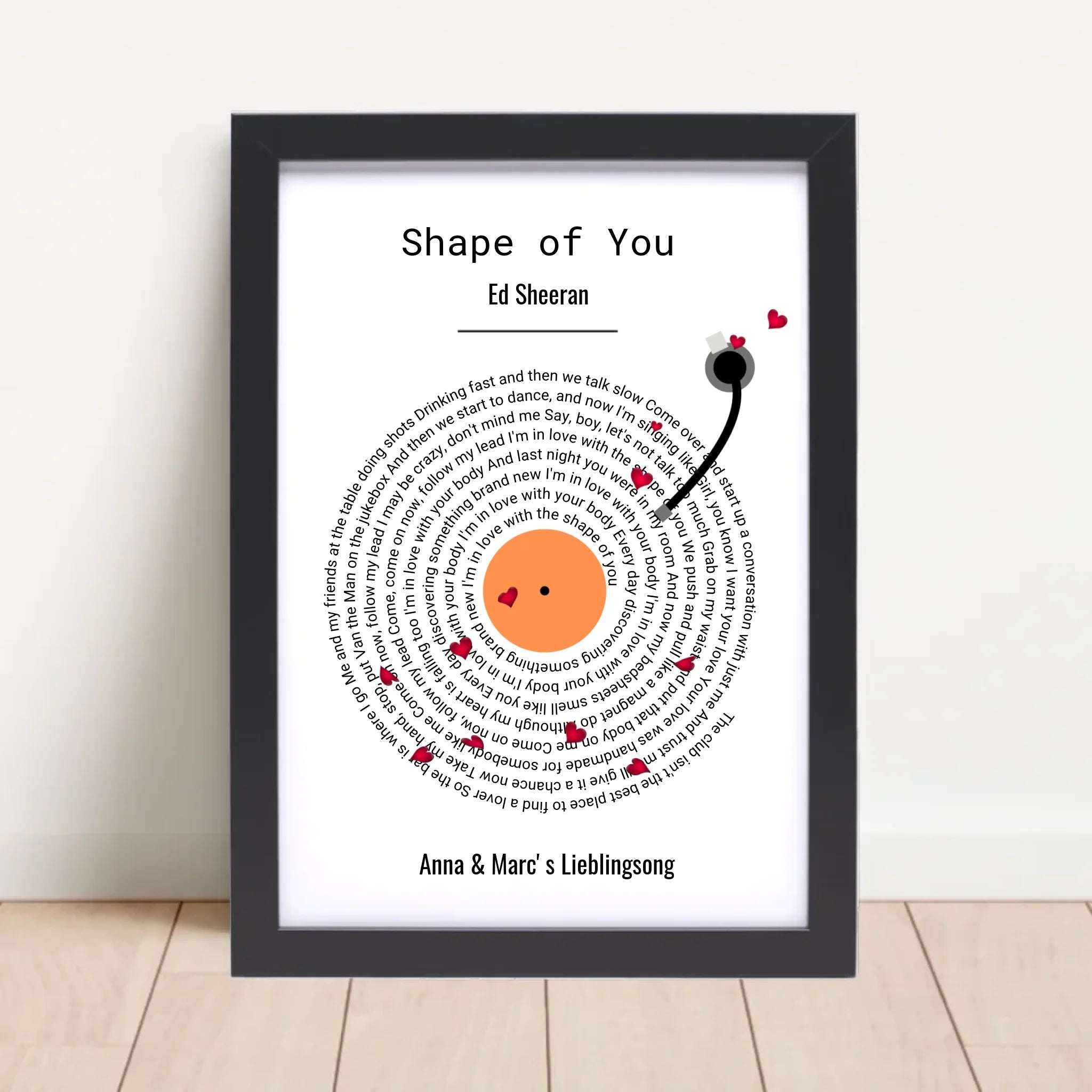 Verlobter Weihnachtsgeschenk Lieblingssong Text Poster - Cantty