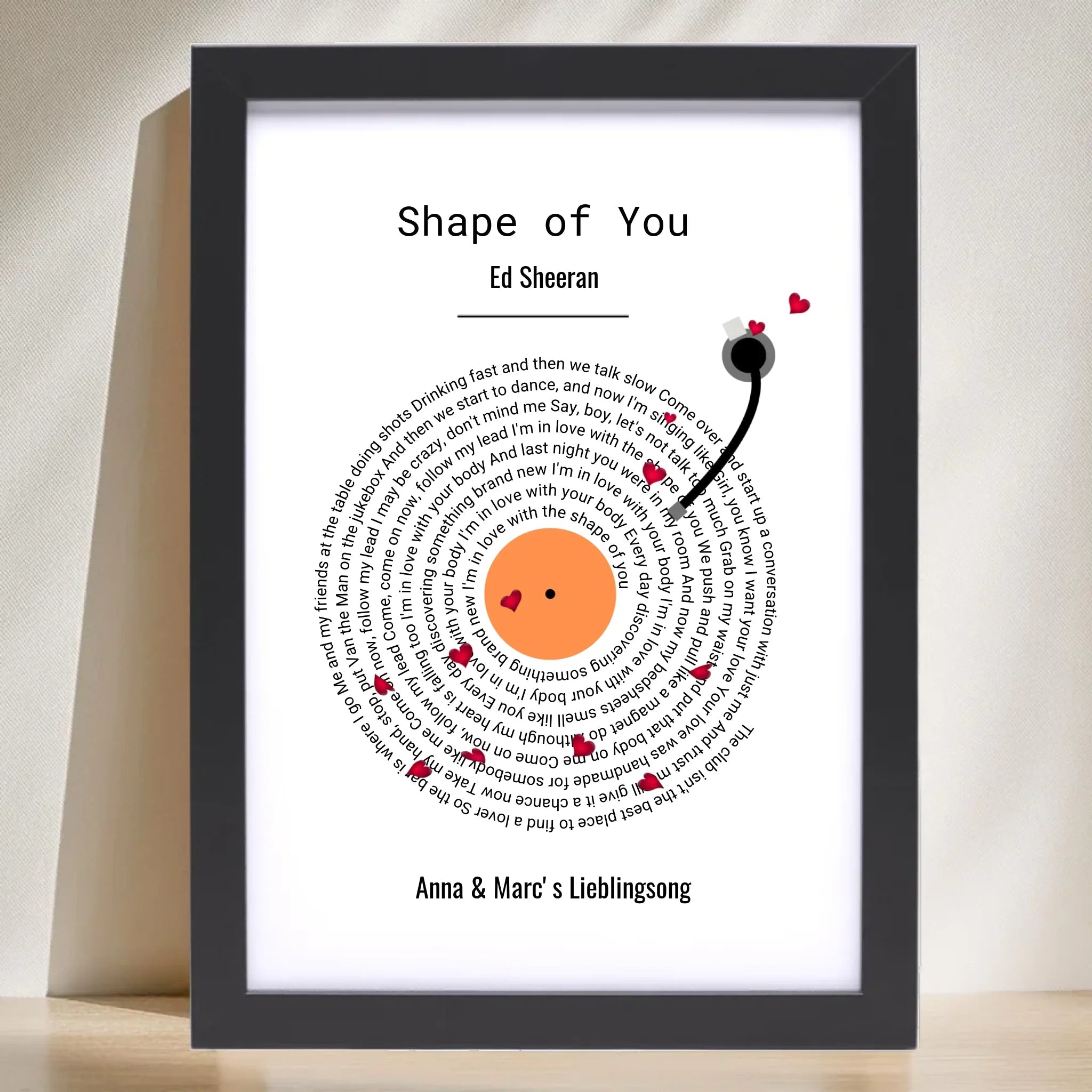 Verlobter Weihnachtsgeschenk Lieblingssong Text Poster - Cantty