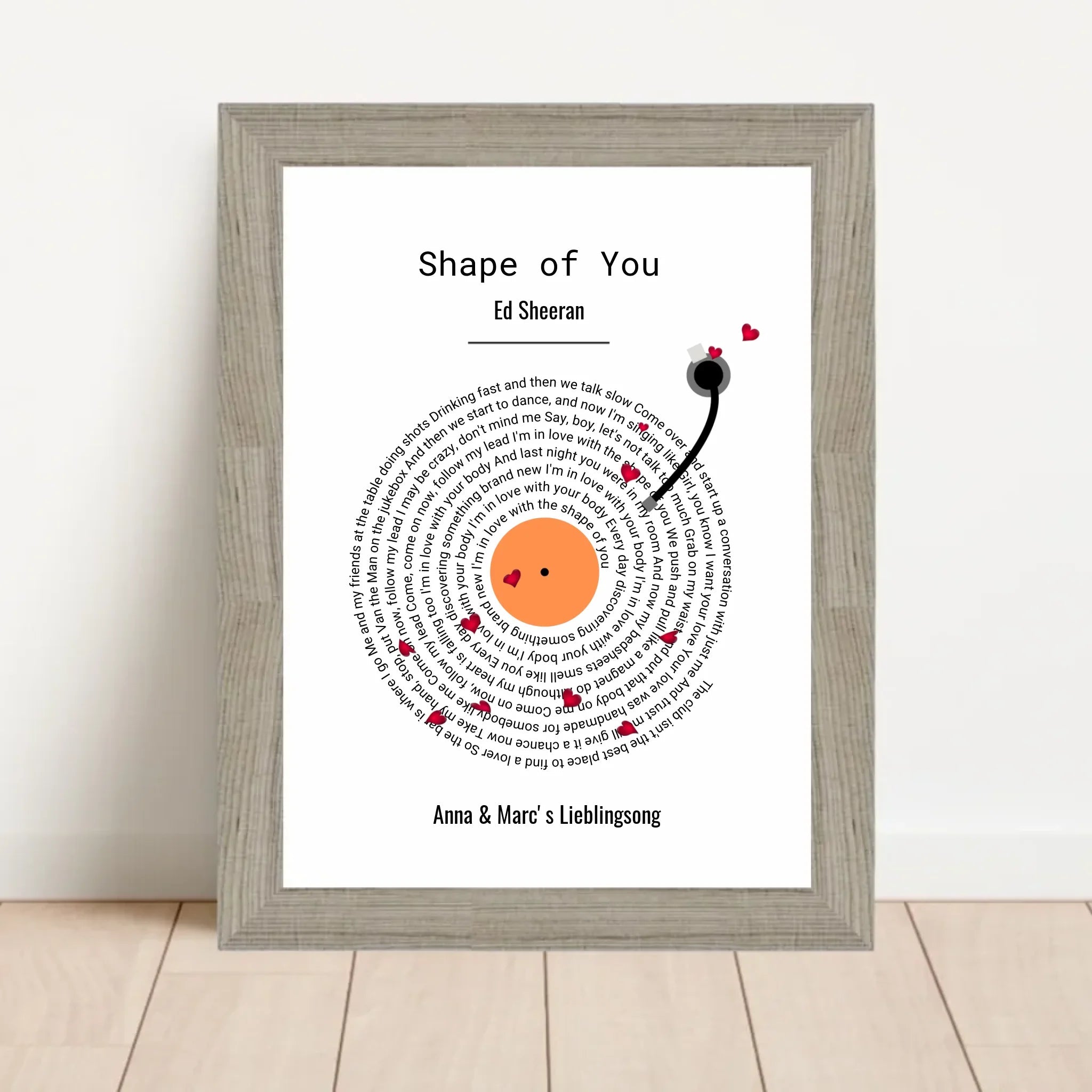Verlobter Weihnachtsgeschenk Lieblingssong Text Poster - Cantty