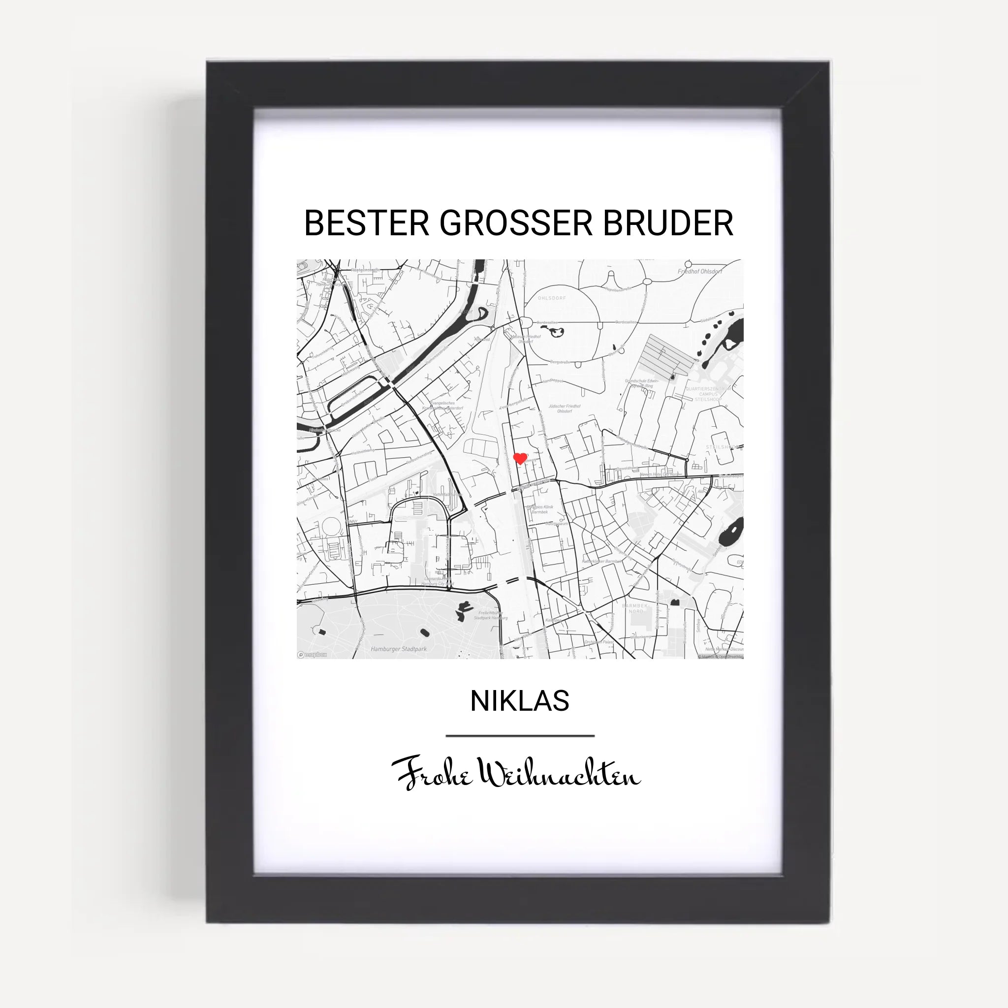 Weihnachtsgeschenk für großen Bruder Poster personalisierbar - Cantty