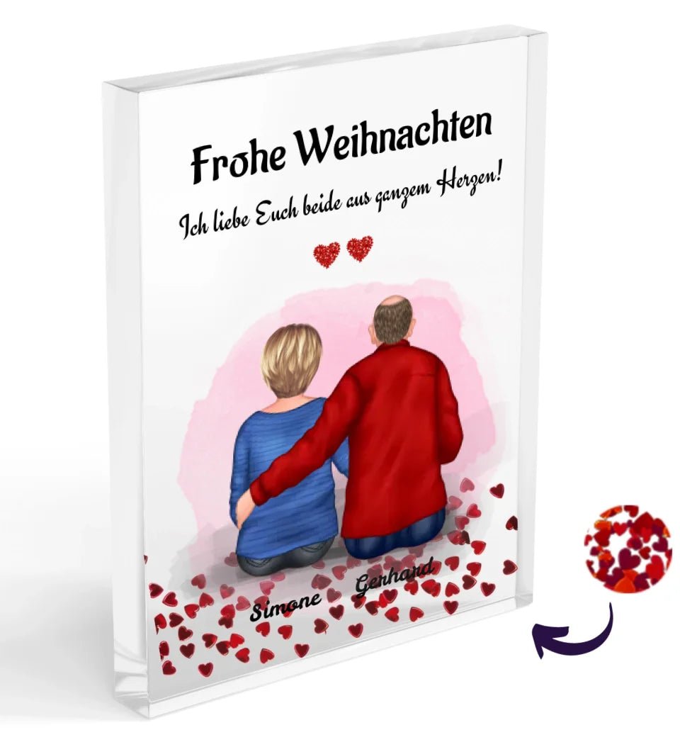 Weihnachtsgeschenk für Oma Opa Acrylglas Bild personalisierbar - Cantty