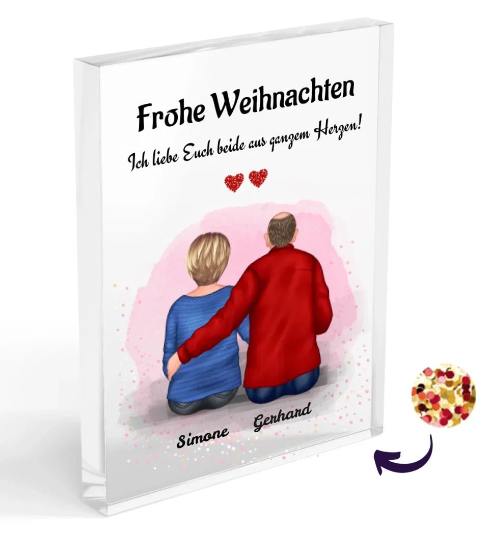 Weihnachtsgeschenk für Oma Opa Acrylglas Bild personalisierbar - Cantty