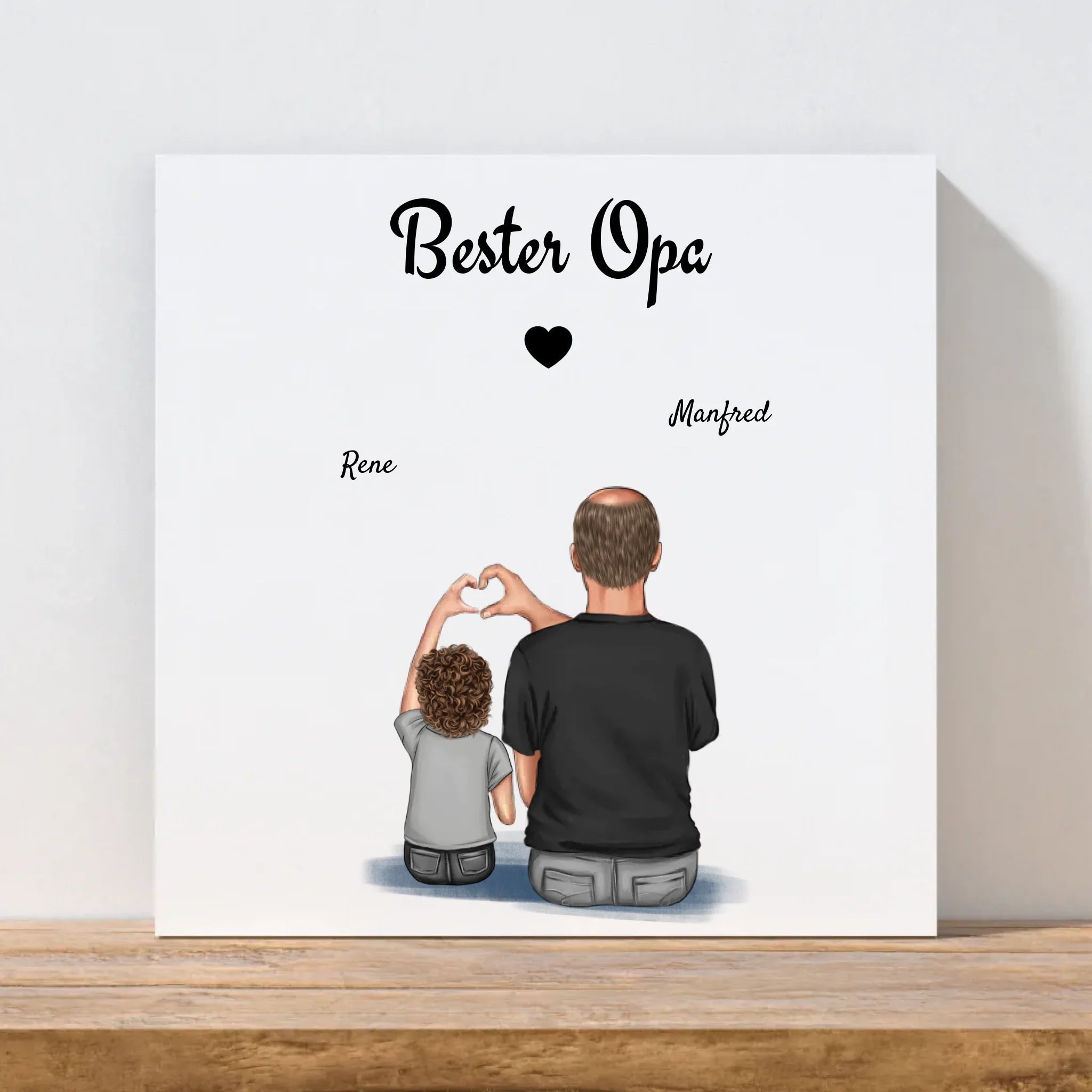 Weihnachtsgeschenk für Opa Leinwand Bild - Cantty